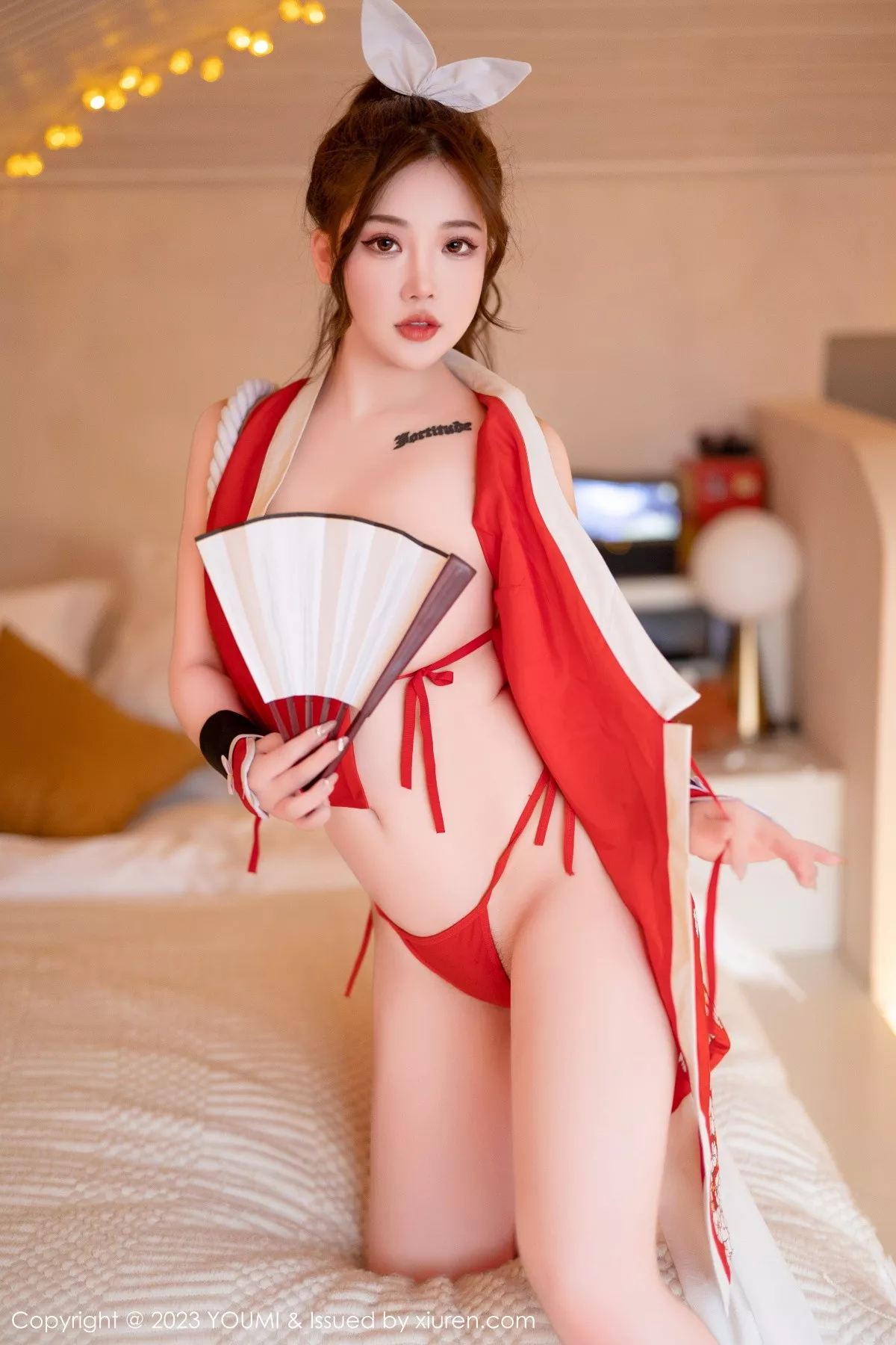 秀人集.com_[YouMi尤蜜荟]Vol.962_模特小海臀Rena红色不知火舞cosplay服饰秀浑圆翘臀诱惑写真70P