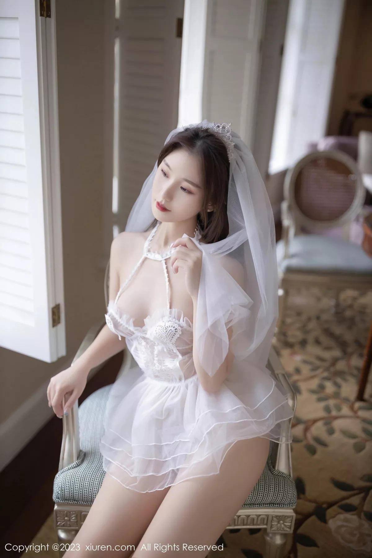 秀人集.com_[XiuRen秀人网]No.7104_模特杏子Yada白色蕾丝薄透婚纱配无内白丝秀惹火身材诱惑写真85P