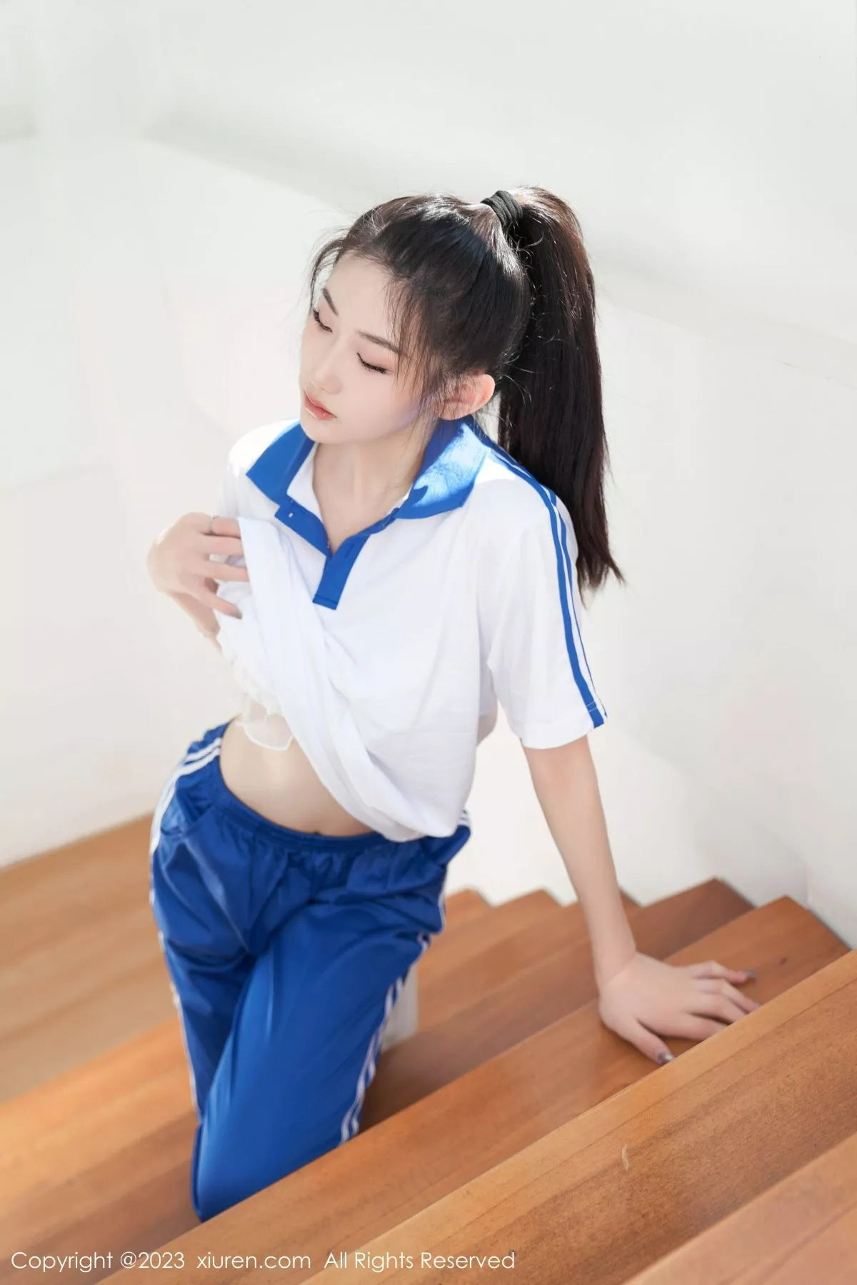 秀人集.com_[XiuRen秀人网]No.7110_模特沈青黛脱性感学生制服露白色蕾丝内衣秀完美身材诱惑写真107P