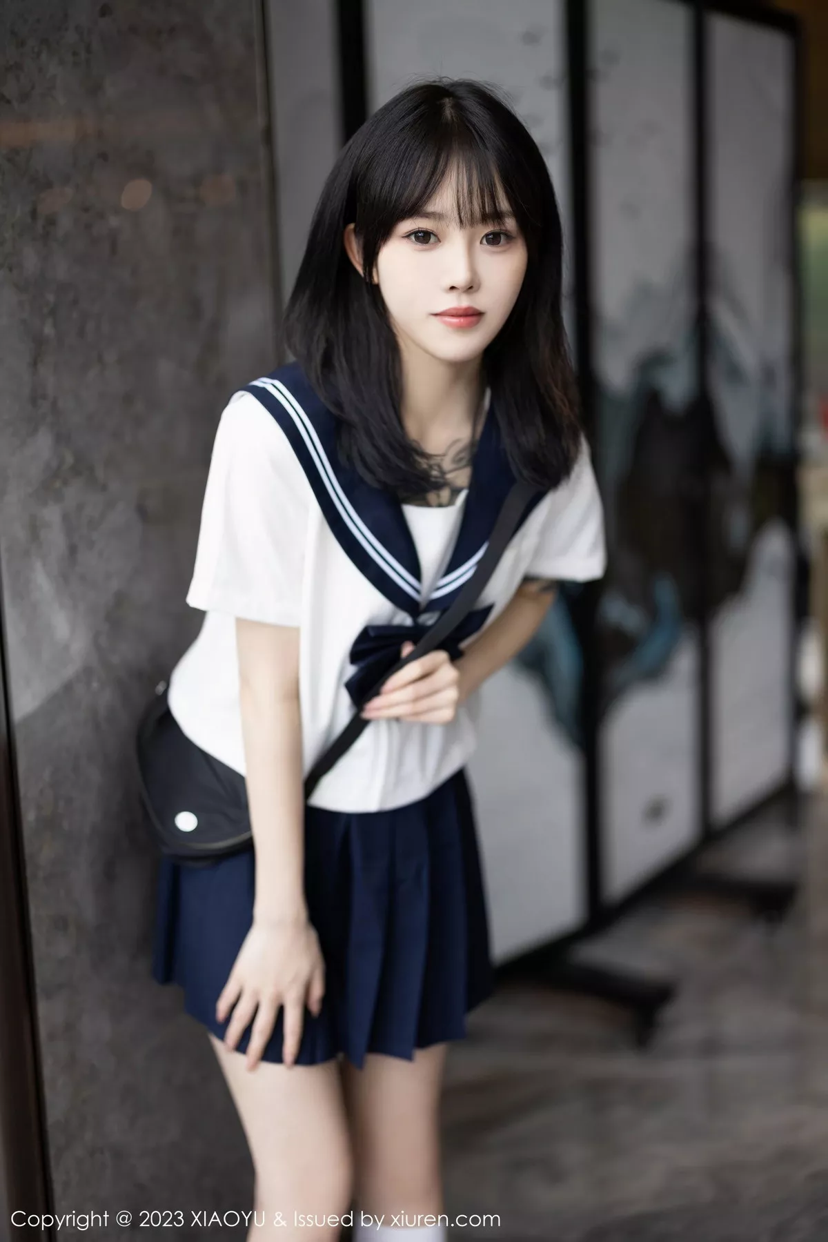 秀人集.com_[XiaoYu画语界]Vol.1087_模特奶瓶性感白色学妹服饰露白色情趣内衣秀曼妙身姿诱惑写真88P