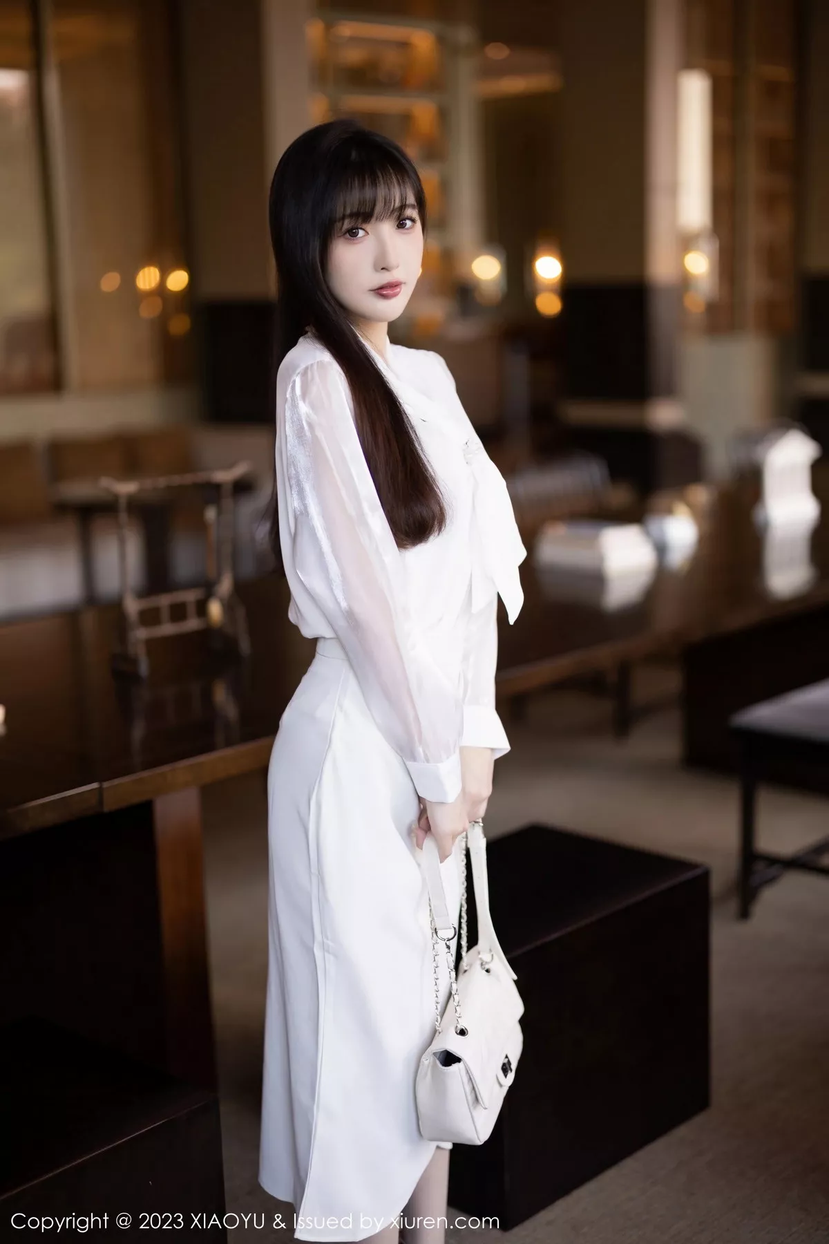 秀人集.com_[XiaoYu画语界]Vol.1088_模特林星阑性感白色连衣裙露浅色内衣配超薄肉丝妩媚迷人写真91P