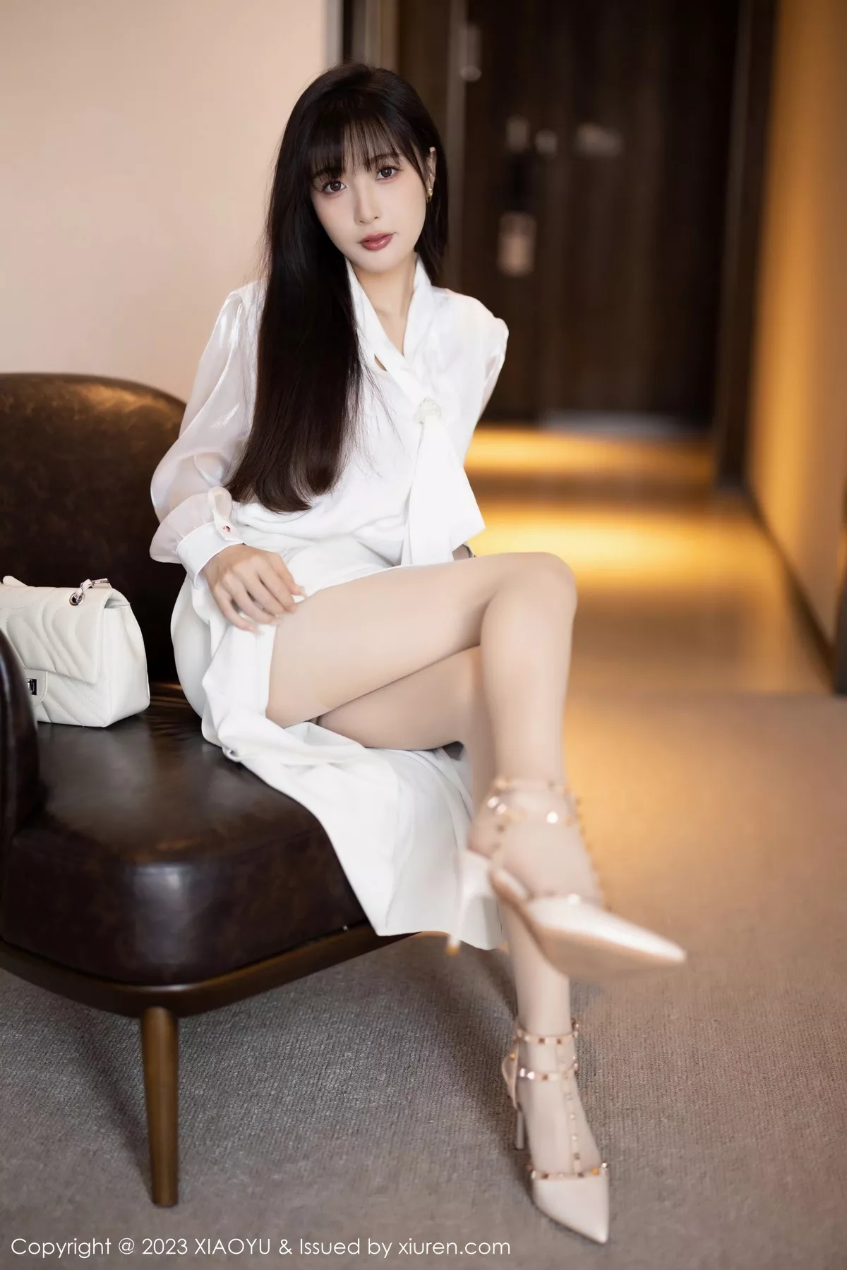 秀人集.com_[XiaoYu画语界]Vol.1088_模特林星阑性感白色连衣裙露浅色内衣配超薄肉丝妩媚迷人写真91P