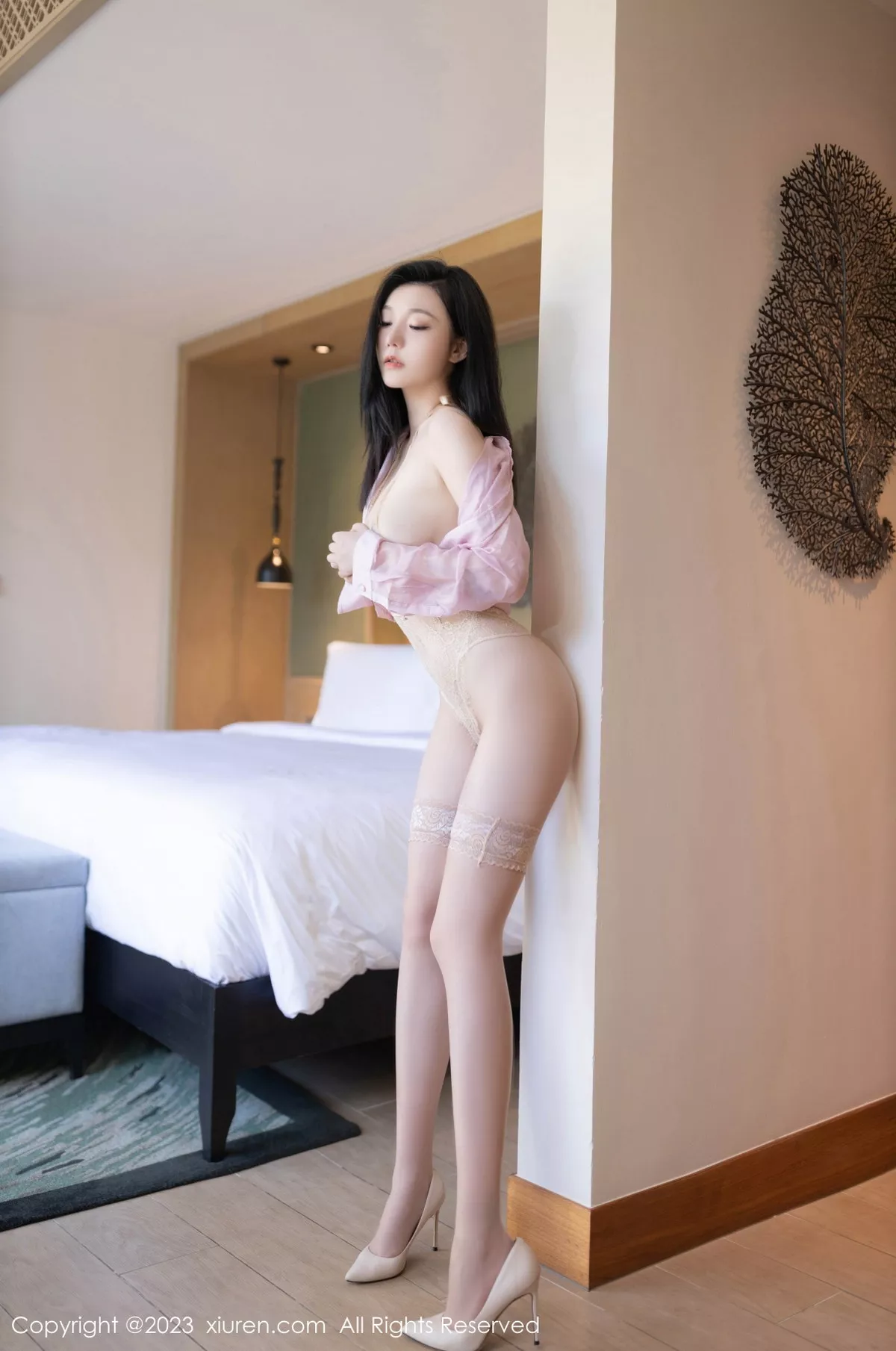 秀人集.com_[XiuRen秀人网]No.7303_模特安然anran私房性感浅色连体蕾丝内衣秀惹火身材诱惑写真80P