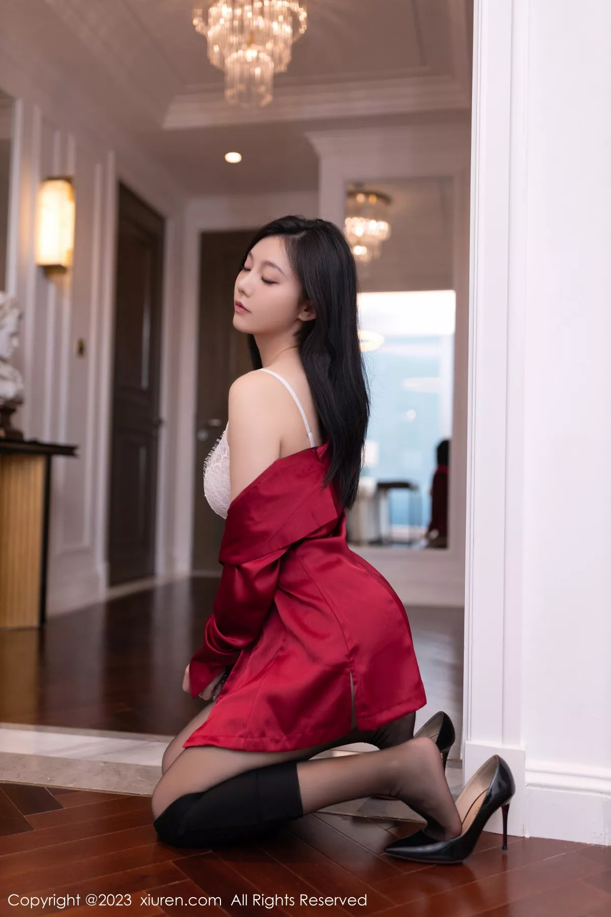 秀人集.com_[XiuRen秀人网]No.7338_模特安然anran性感白色蕾丝内衣配超薄黑丝秀柔美身段诱惑写真79P