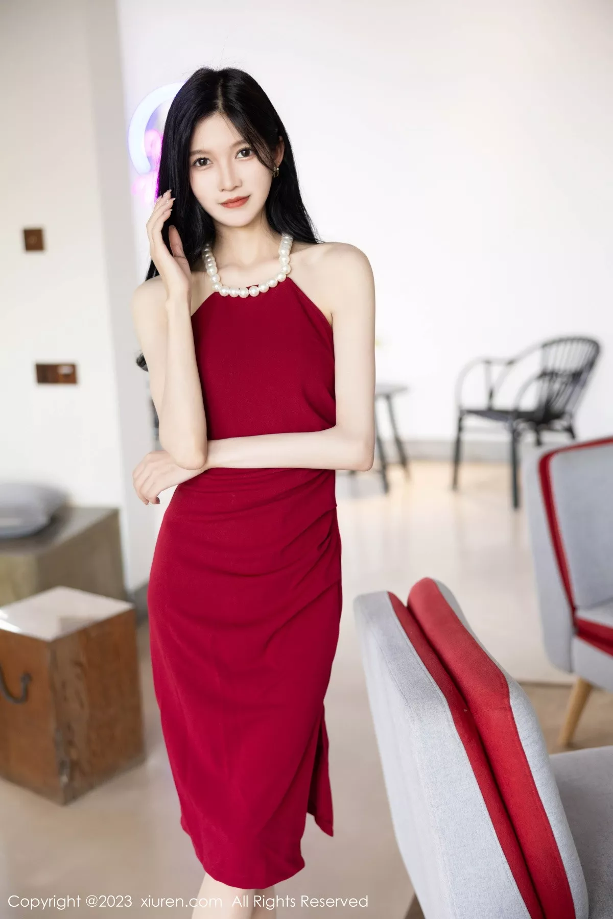 秀人集.com_[XiuRen秀人网]No.7352_模特程程程性感红色连衣裙+黑色蕾丝情趣服秀苗条身姿诱惑写真80P