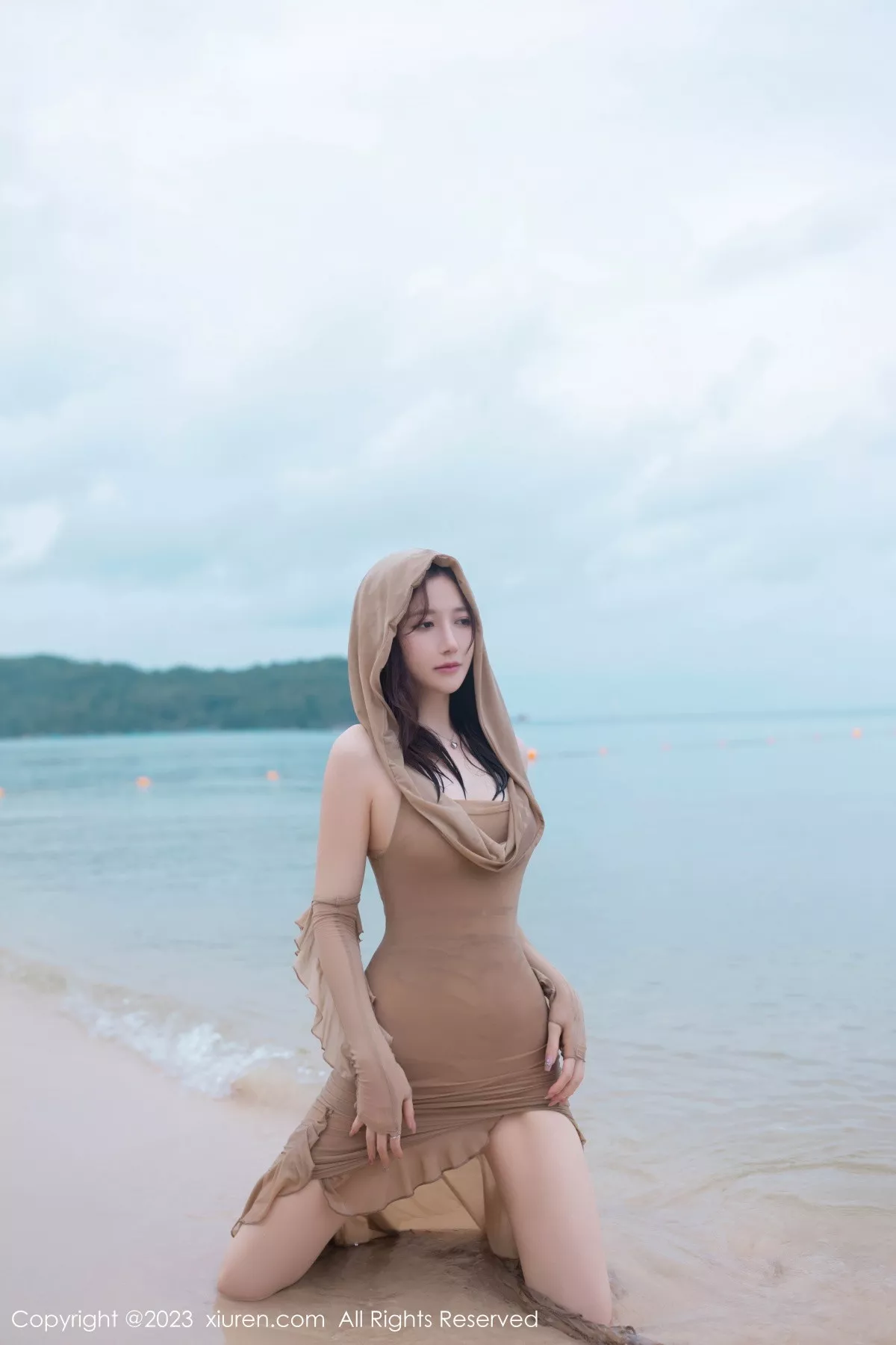 秀人集.com_[XiuRen秀人网]No.7288_模特鱼子酱Fish沙滩场景性感咖啡色连衣裙秀曼妙身姿诱惑写真77P