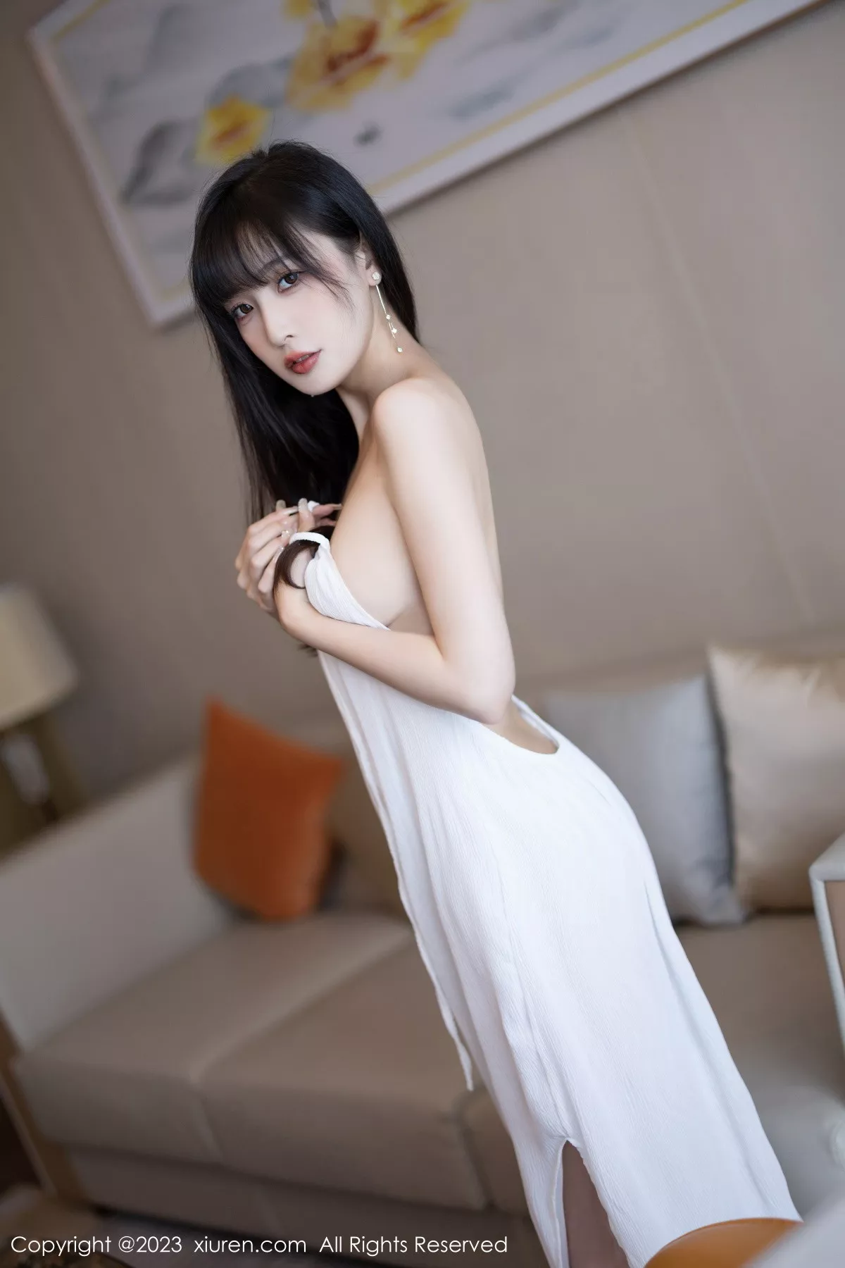 秀人集.com_[XiuRen秀人网]No.7297_模特林星阑性感白色连衣长裙配凉高跟半撩秀翘臀美腿诱惑写真84P