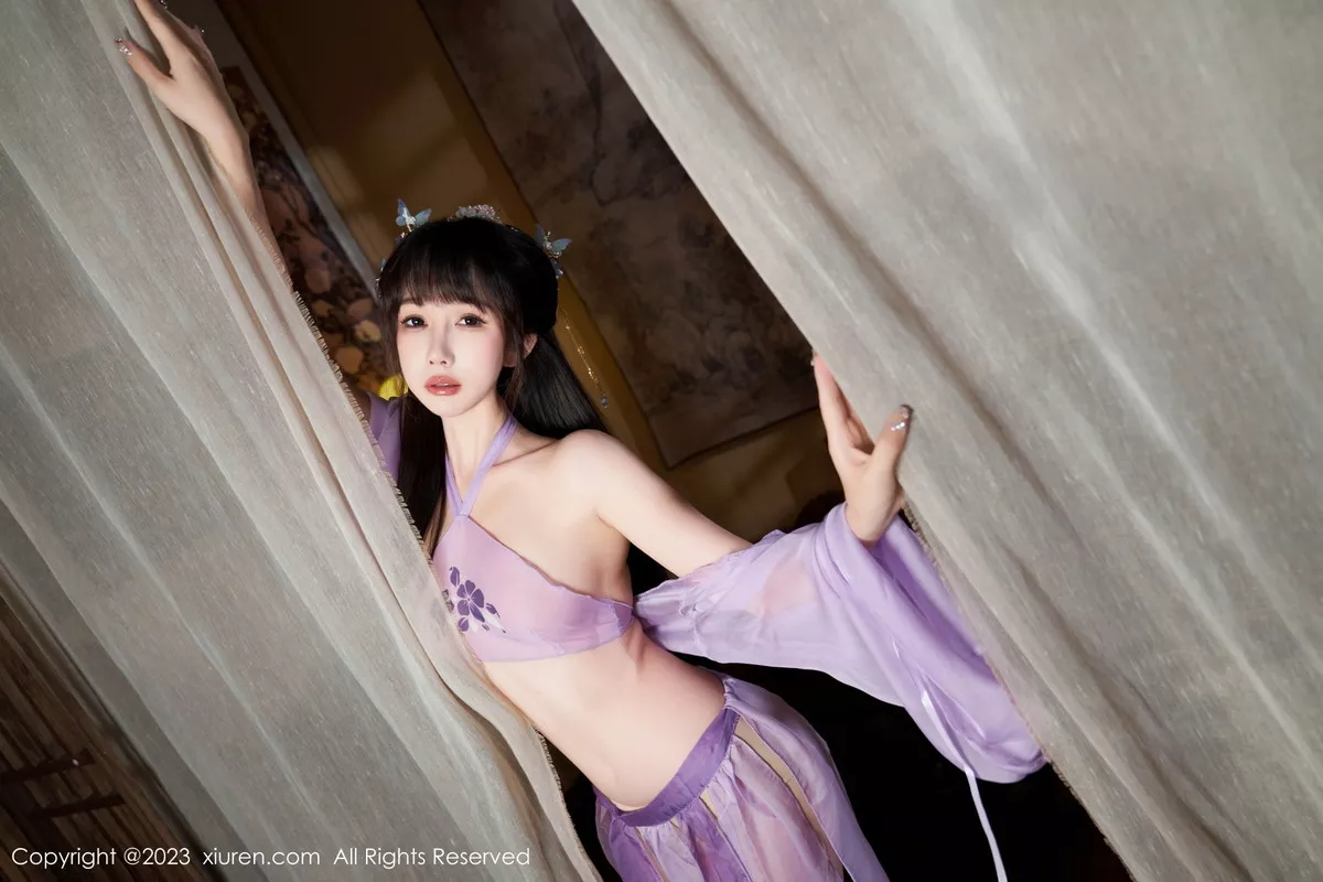 秀人集.com_[XiuRen秀人网]No.7442_模特波巧酱性感紫色薄纱情趣服配超薄肉丝秀完美身材诱惑写真85P
