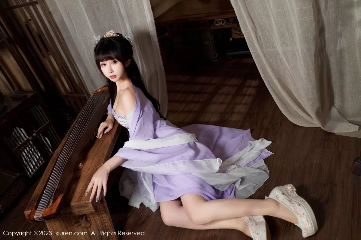 秀人集.com_[XiuRen秀人网]No.7442_模特波巧酱性感紫色薄纱情趣服配超薄肉丝秀完美身材诱惑写真85P