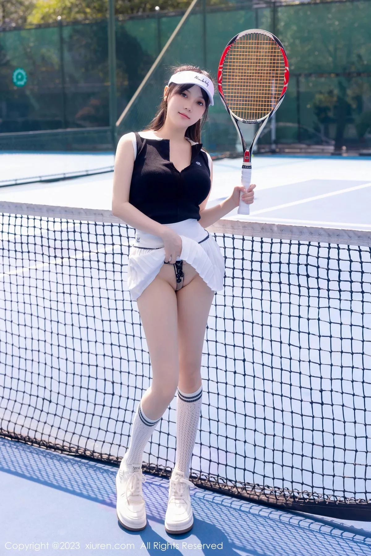 秀人集.com_[XiuRen秀人网]No.7467_模特豆瓣酱性感白色短裙网球运动服饰秀翘臀美腿撩人诱惑写真80P