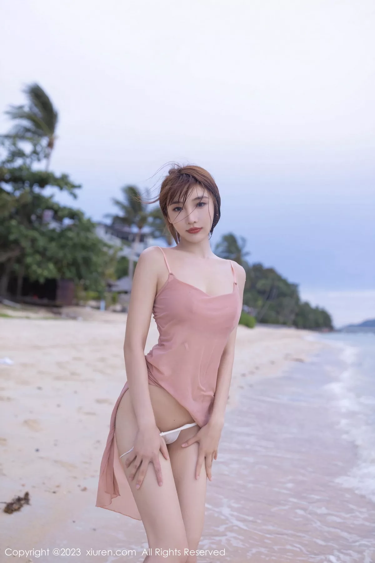 秀人集.com_[XiuRen秀人网]No.7501_模特陆萱萱性感粉色蕾丝内衣配超薄无内肉丝秀惹火身材诱惑写真77P