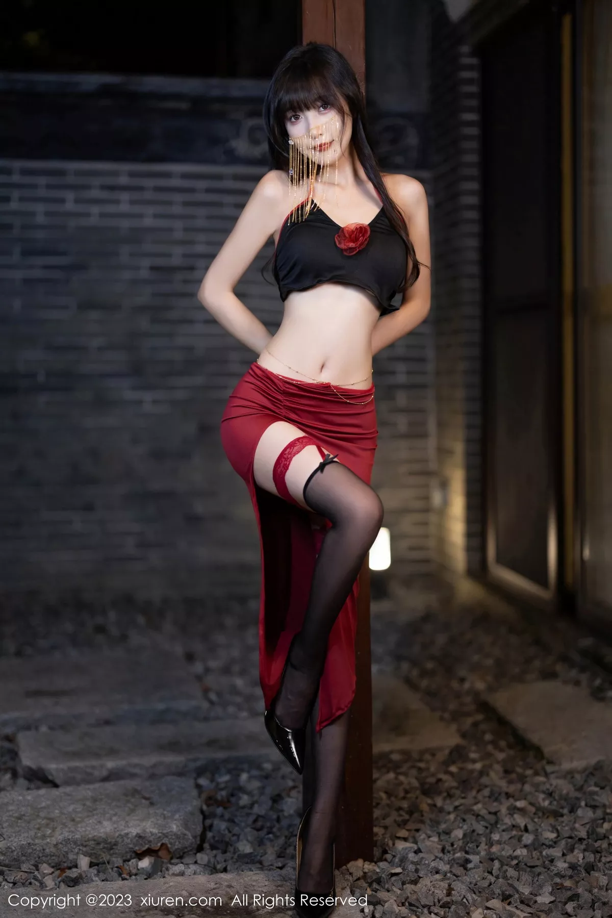 秀人集.com_[XiuRen秀人网]No.7529_模特林星阑私房浴室性感黑色内衣配黑丝吊袜秀曼妙身姿诱惑写真82P