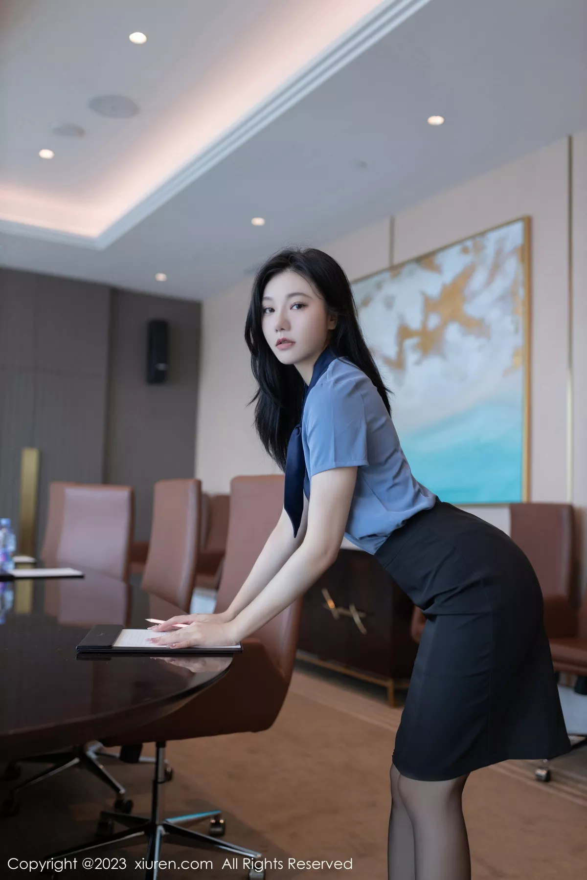 秀人集.com_[XiuRen秀人网]No.7409_模特安然anran职员OL装扮性感玫红色内衣配开档黑丝诱惑写真79P