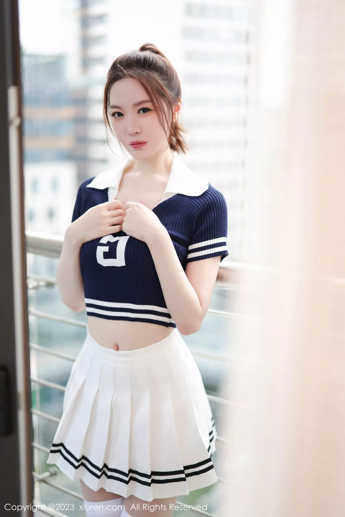 秀人集.com_[XiuRen秀人网]No.7416_模特梦心玥性感运动服饰穿搭粉色蕾丝内衣配白丝袜迷人诱惑写真81P