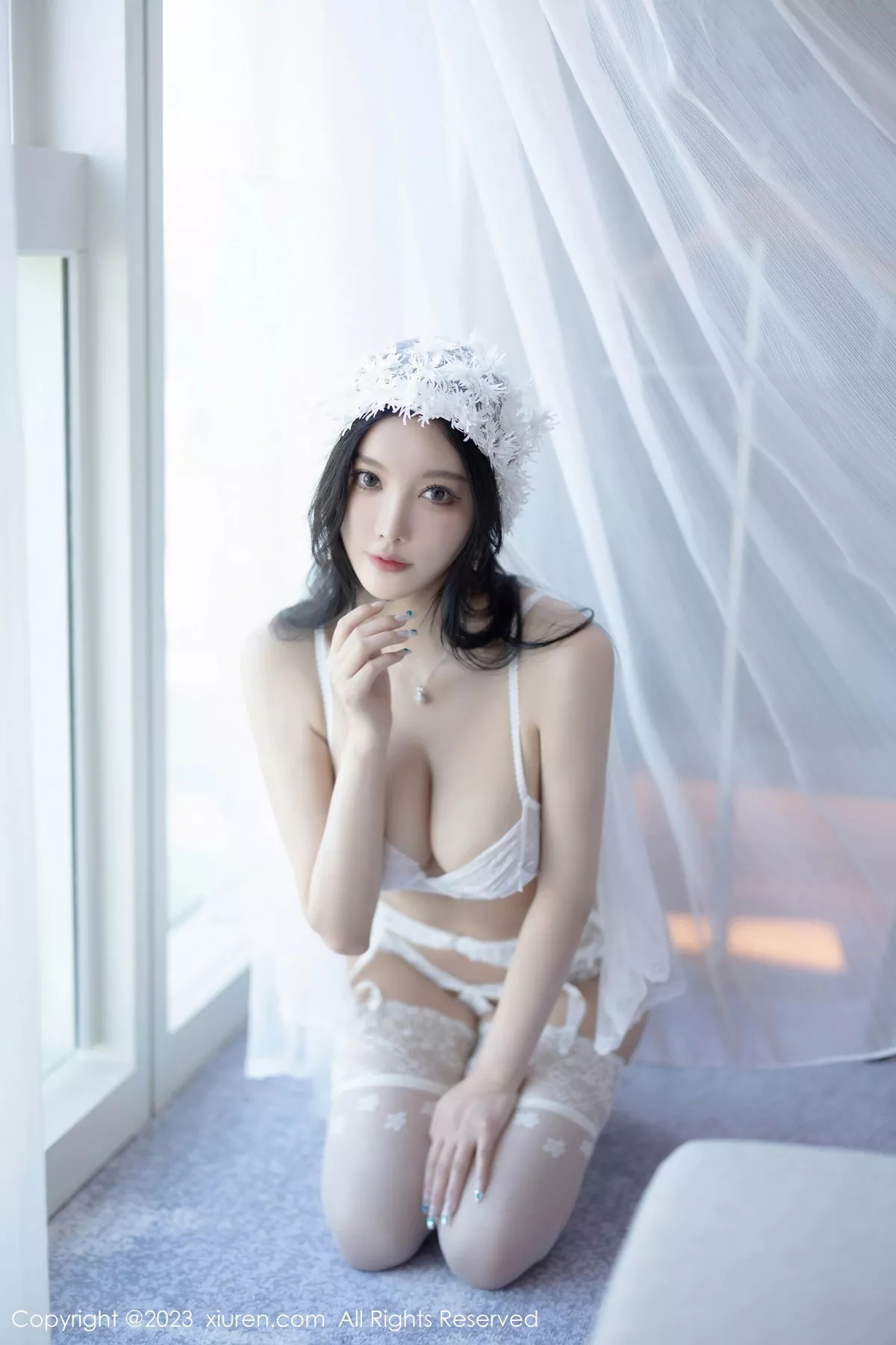 秀人集.com_[XiuRen秀人网]No.7590_女神杨晨晨Yome性感白色蕾丝内衣配白丝袜秀丰满身材诱惑写真92P