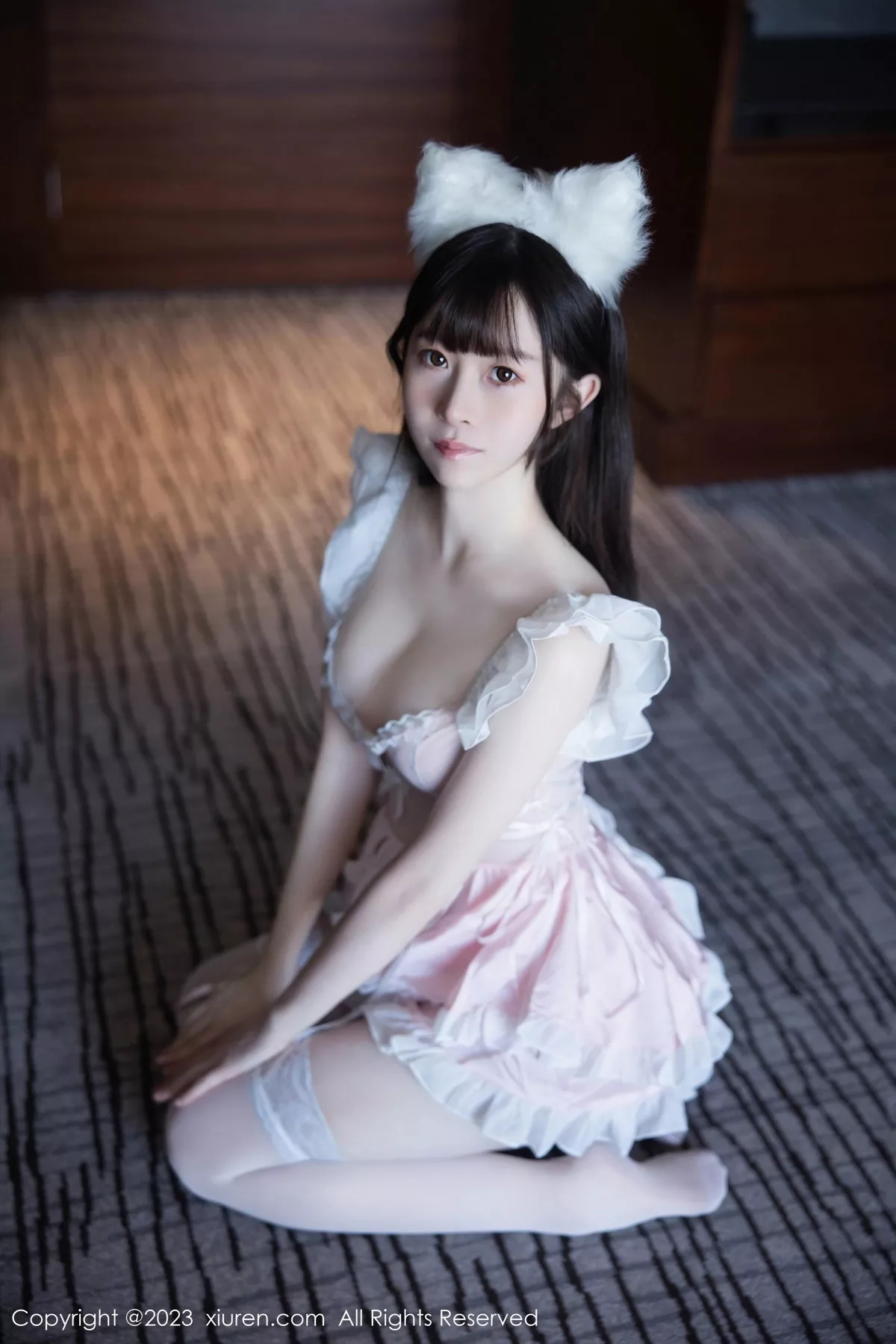 秀人集.com_[XiuRen秀人网]No.7602_模特林悠悠脱粉色女仆短裙露性感情趣内衣秀惹火身材诱惑写真80P