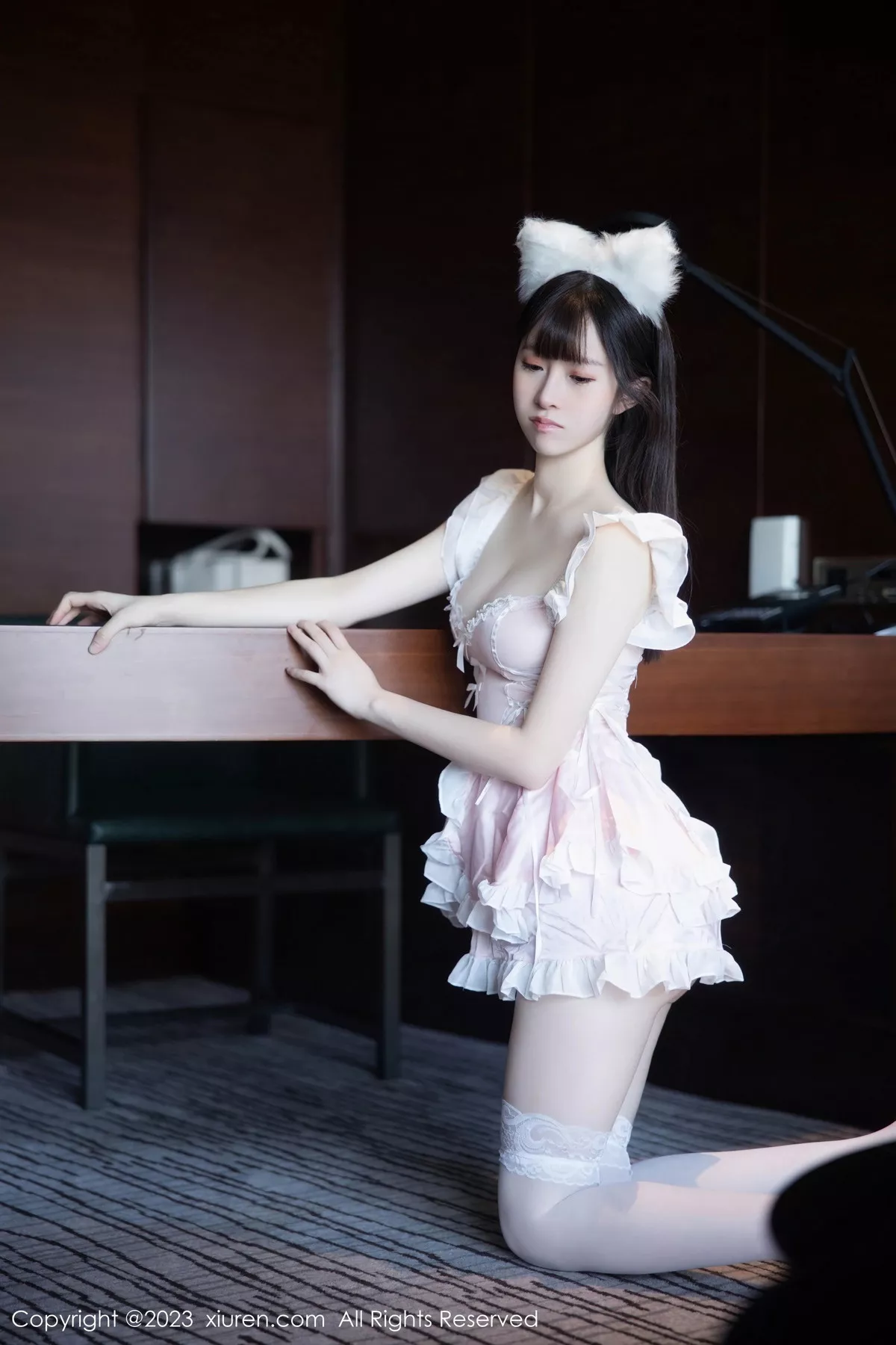 秀人集.com_[XiuRen秀人网]No.7602_模特林悠悠脱粉色女仆短裙露性感情趣内衣秀惹火身材诱惑写真80P