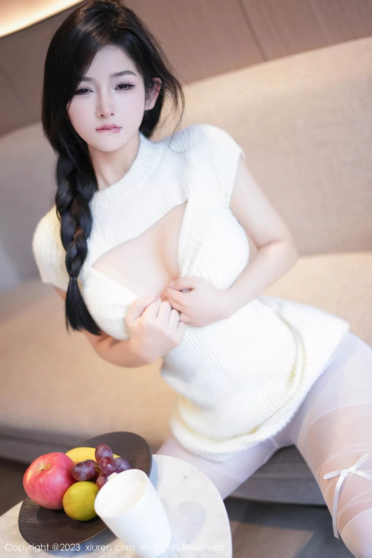 秀人集.com_[XiuRen秀人网]No.7541_模特谭小灵性感粉色轻透内衣配超薄白丝袜秀惹火身段诱惑写真93P