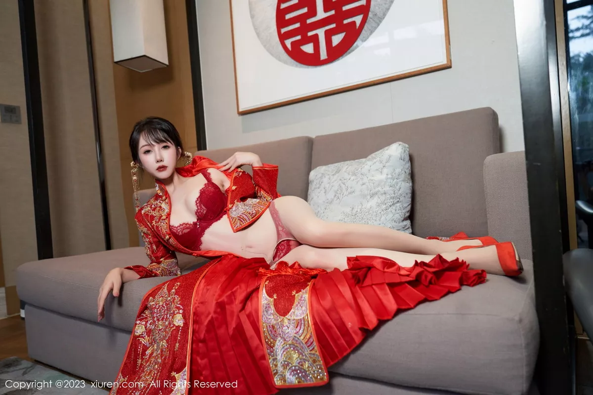 秀人集.com_[XiuRen秀人网]No.7729_模特波巧酱专属新娘主题性感红色蕾丝内衣配超薄肉丝诱惑写真90P