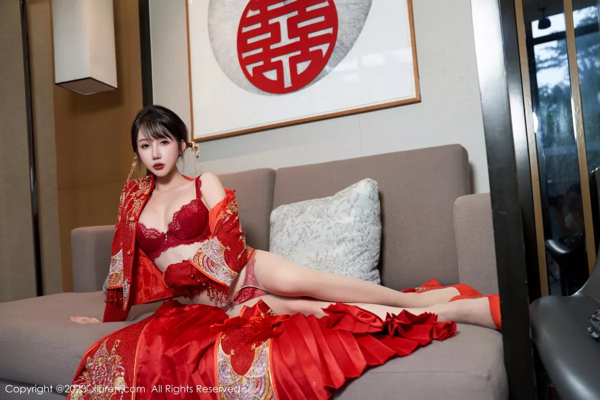 秀人集.com_[XiuRen秀人网]No.7729_模特波巧酱专属新娘主题性感红色蕾丝内衣配超薄肉丝诱惑写真90P