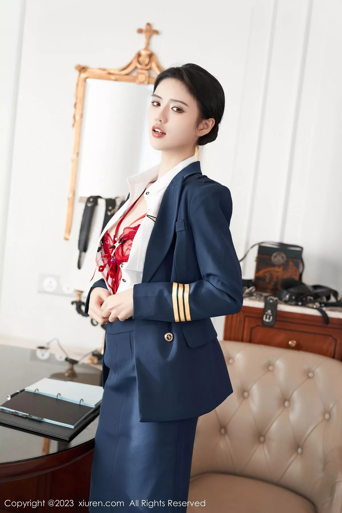 秀人集.com_[XiuRen秀人网]No.7737_模特浅浅Danny秘书角色装扮脱Ol制服露红色蕾丝内衣诱惑写真76P