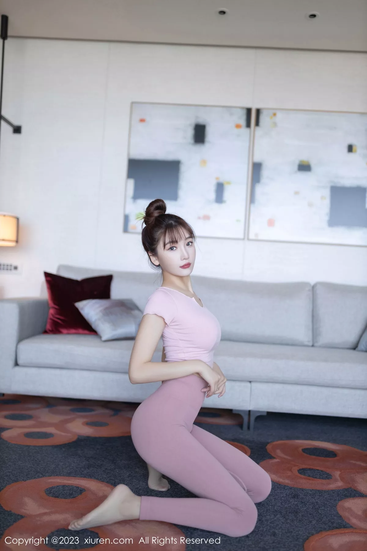 秀人集.com_[XiuRen秀人网]No.7746_模特陆萱萱私房性感粉色瑜伽服饰紧身秀完美身材撩人诱惑写真80P