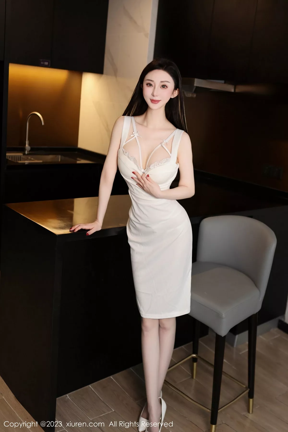 秀人集.com_[XiuRen秀人网]No.7756_模特田兮白性感白色连衣短裙露白色蕾丝内衣秀丰腴身姿诱惑写真83P