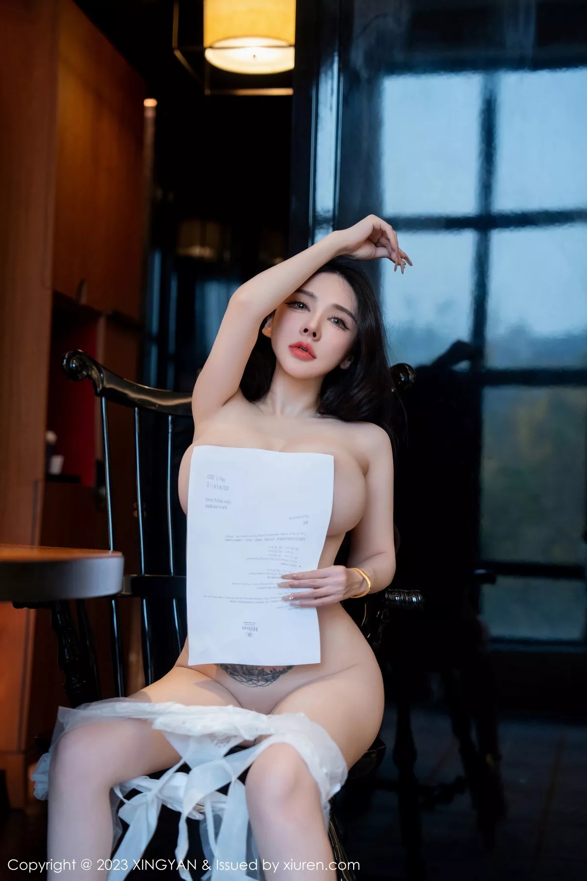 秀人集.com_[XINGYAN星颜社]VOL.220_模特潘娇娇性感白色浴袍露白色蕾丝情趣内衣秀豪乳极致诱惑写真76P