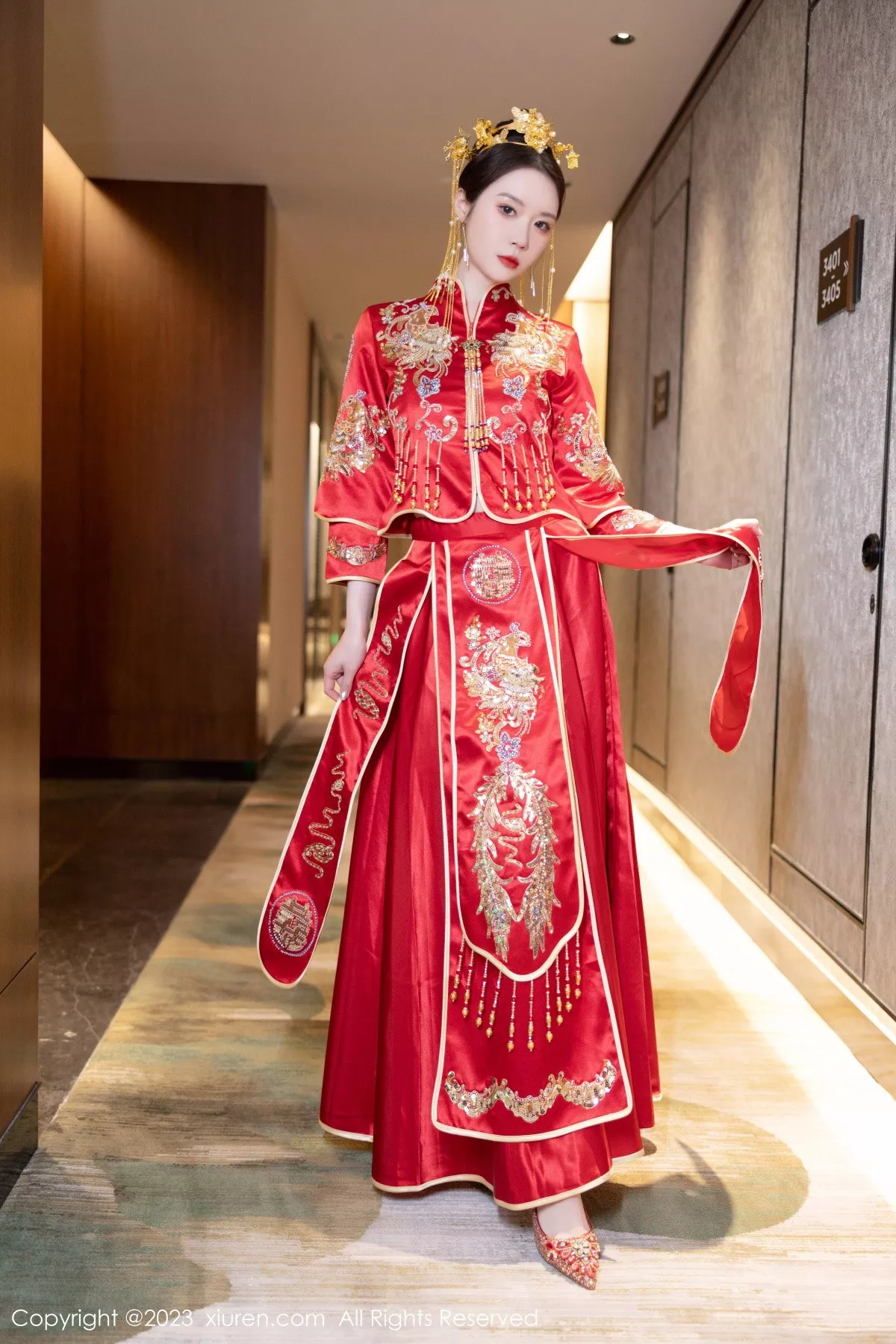 秀人集.com_[XiuRen秀人网]No.7766_模特梦心玥性感红色中式婚服露红色薄透肚兜内衣撩人诱惑写真88P