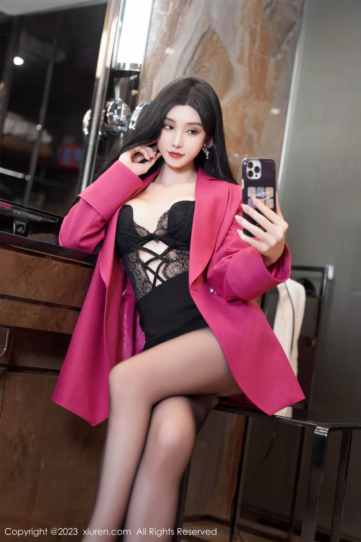 秀人集.com_[XiuRen秀人网]No.7787_女神周于希Sally性感黑色蕾丝情趣内衣配超薄黑丝极致魅惑写真109P