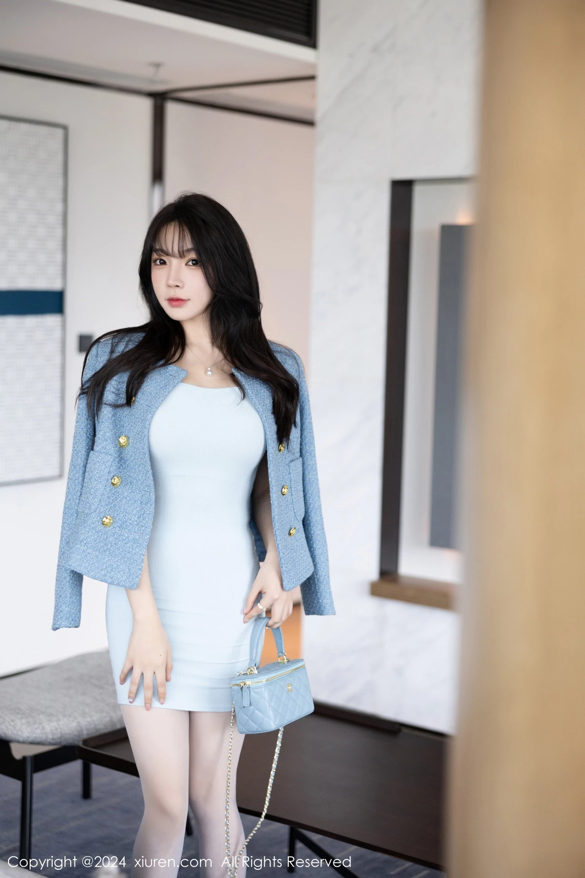 秀人集.com_[XiuRen秀人网]No.7976_女神徐莉芝Booty淡蓝连衣短裙+白色蕾丝内衣秀曼妙身姿诱惑写真90P