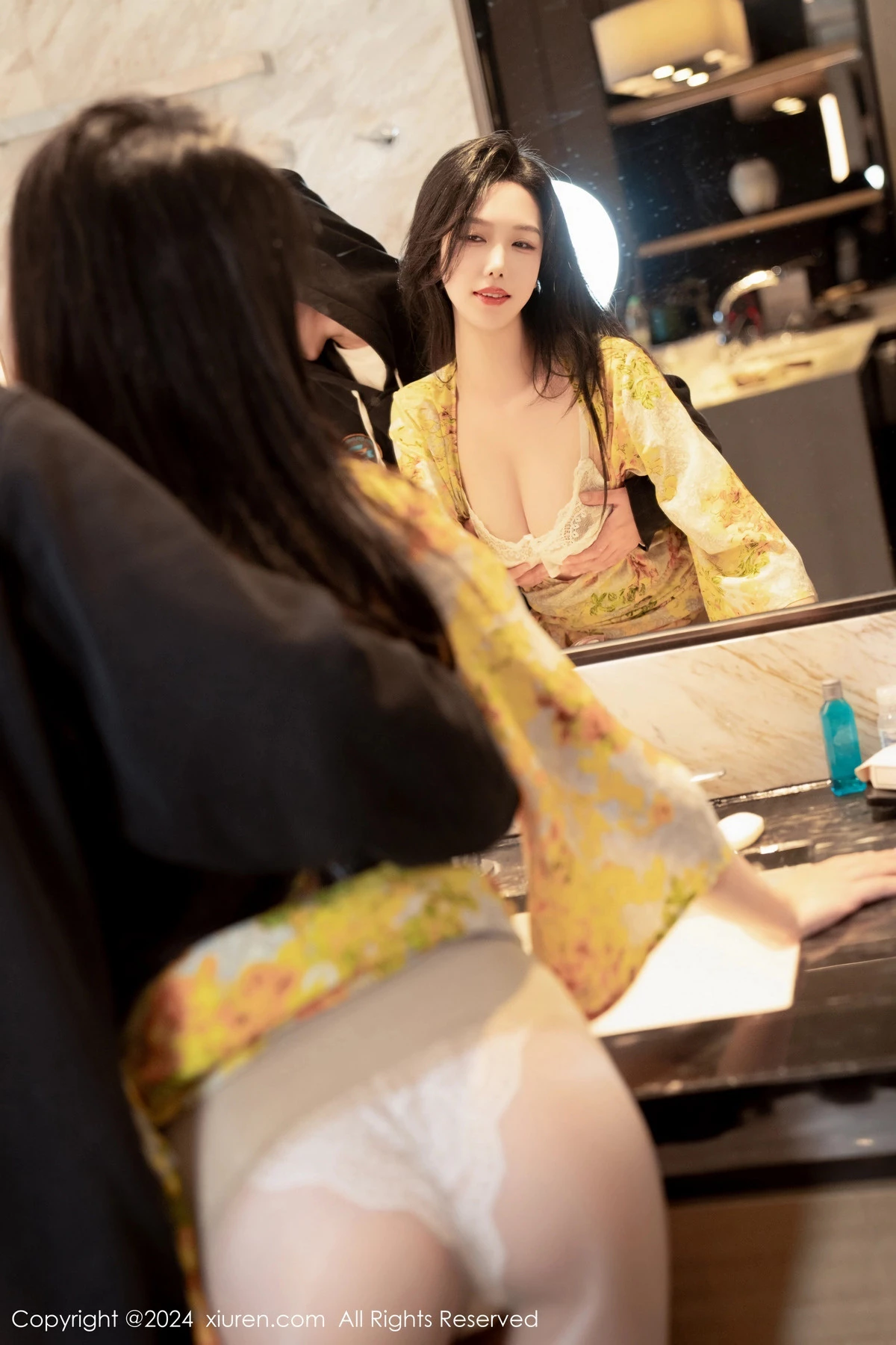 秀人集.com_[XiuRen秀人网]No.7981_模特利世情节拍摄性感黄色连衣裙露白色蕾丝内衣完美诱惑写真99P