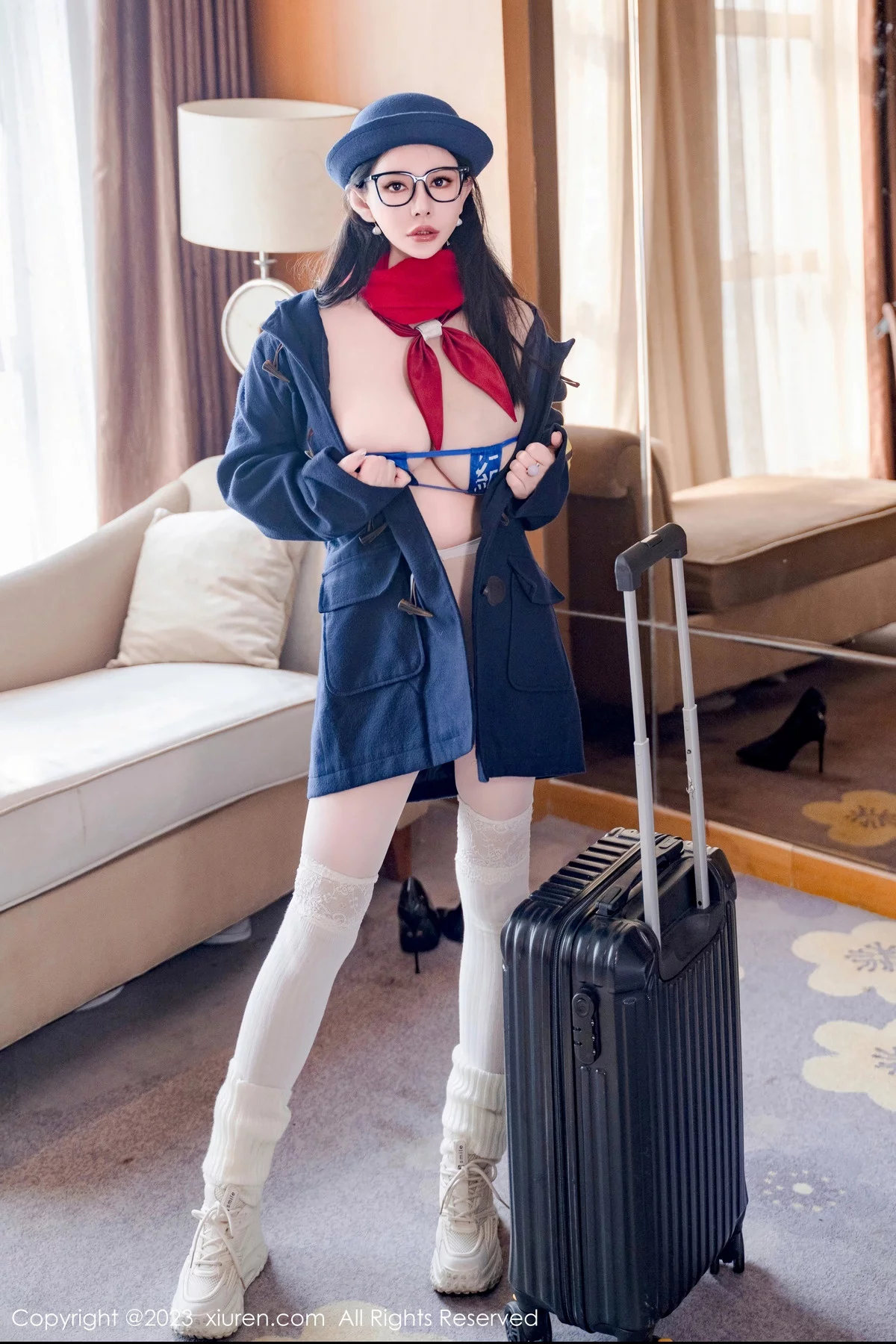 秀人集.com_[XiuRen秀人网]No.7839_新人模特悦悦姐性感JK制服露风纪内衣秀丰满身材撩人诱惑写真75P