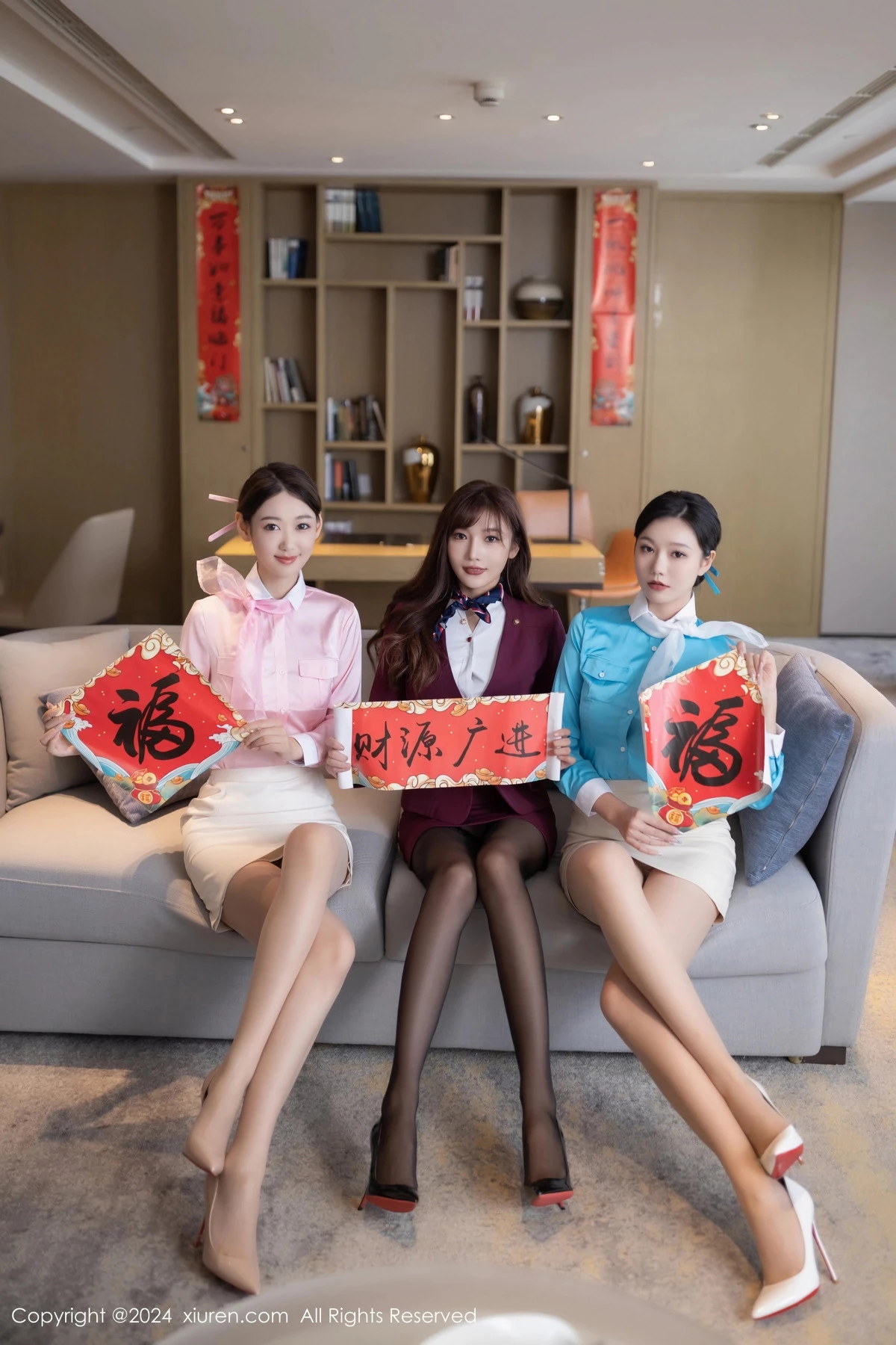 秀人集.com_[XiuRen秀人网]No.8088_模特合集陆萱萱＆安然anran＆唐安琪性感姐妹花新春主题写真80P