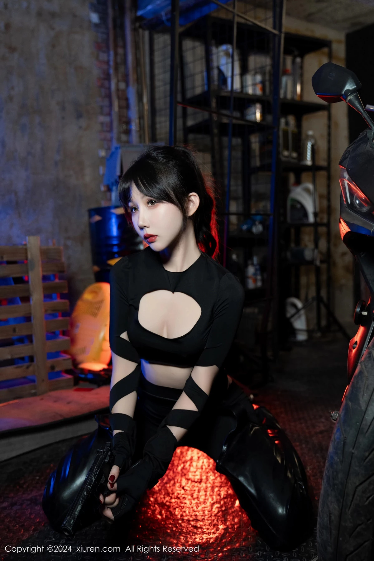 秀人集.com_[XiuRen秀人网]No.8177_模特波巧酱冷艳女特工主题性感黑色镂空服饰秀曼妙身姿诱惑写真91P