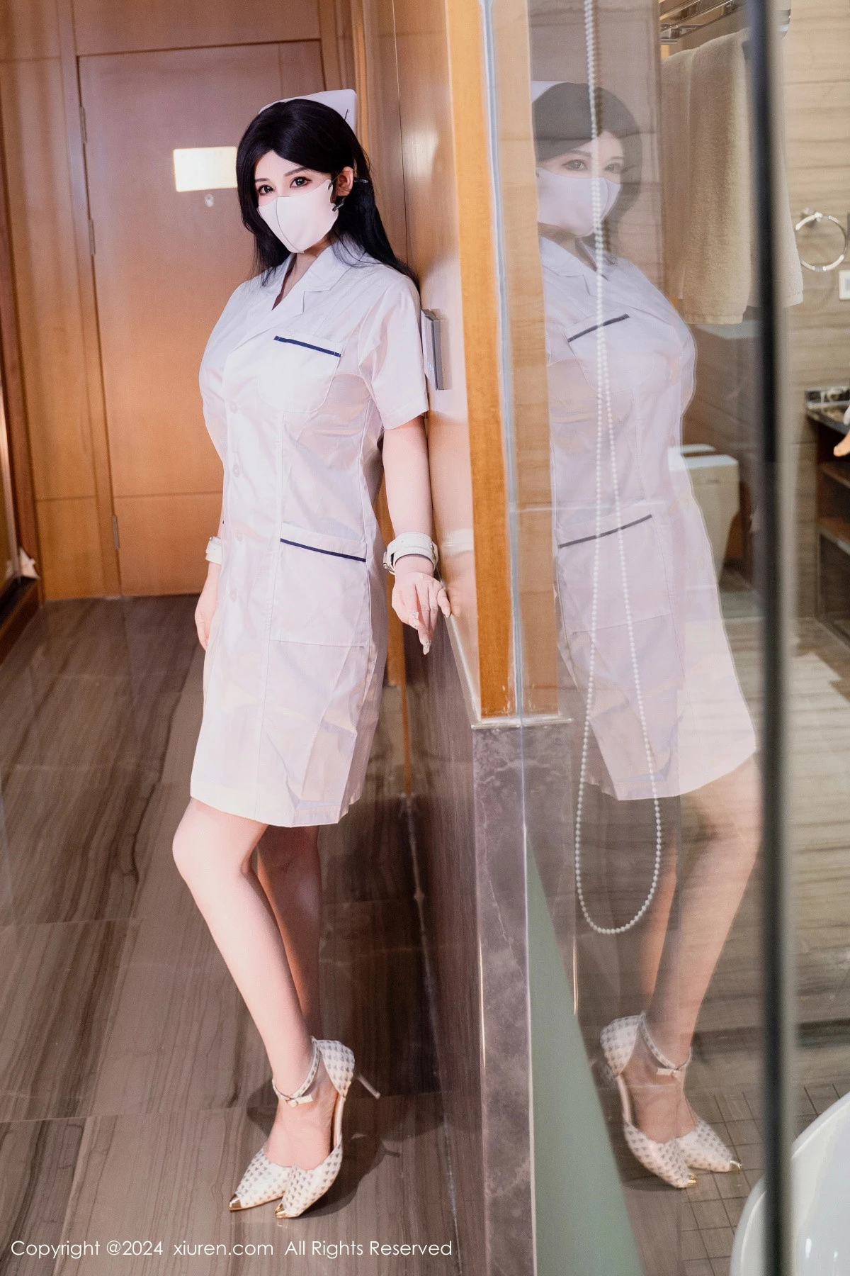 秀人集.com_[XiuRen秀人网]No.8206_新人模特陈芊儿性感白色护士裙露白色内衣秀曼妙身姿诱惑写真64P