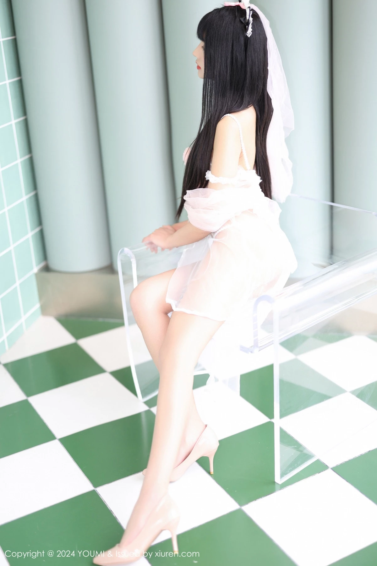 秀人集.com_[YouMi尤蜜荟]Vol.1041_模特赵可欣baby白色轻透薄纱服饰配情趣内衣秀惹火身材诱惑写真54P