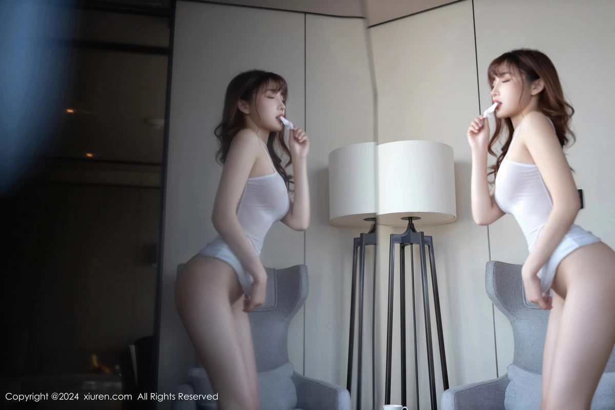 秀人集.com_[XiuRen秀人网]No.8131_模特陆萱萱性感白色轻透吊带长裙真空秀惹火身材极致诱惑写真80P