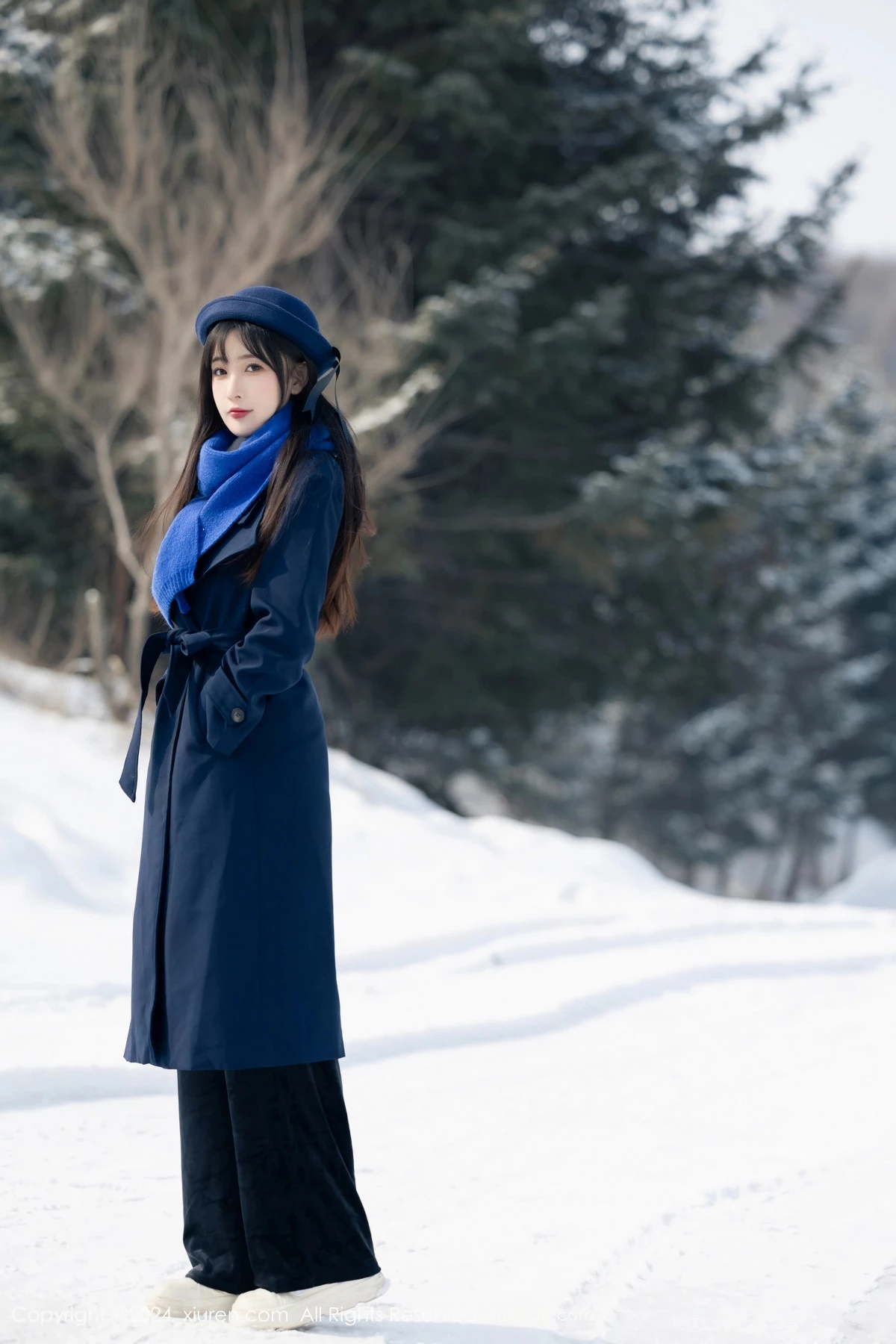 秀人集.com_[XiuRen秀人网]No.8325_模特林星阑雪地场景+性感黑色蕾丝情趣内衣配黑丝吊袜诱惑写真88P