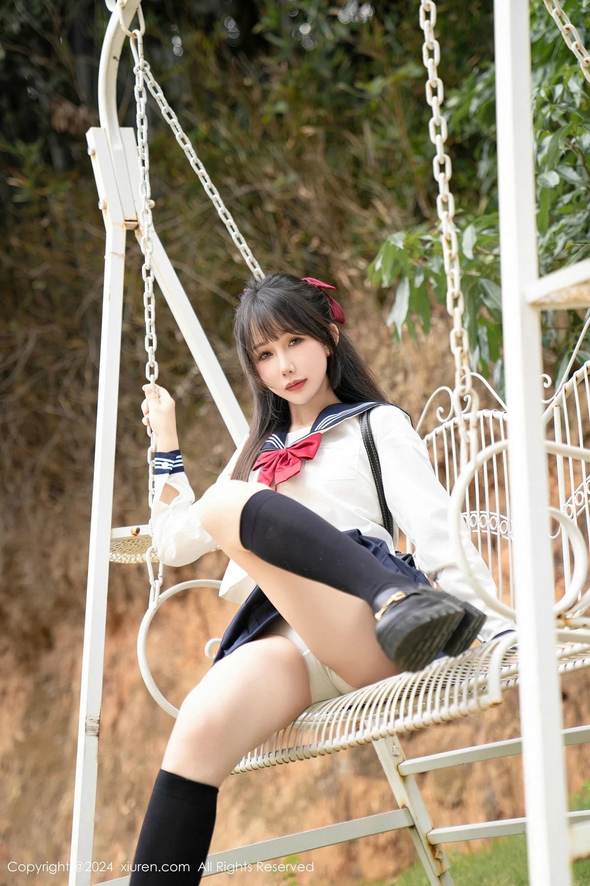 秀人集.com_[XiuRen秀人网]No.8365_模特波巧酱长白山旅拍性感学妹制服配黑丝袜秀曼妙身姿诱惑写真85P