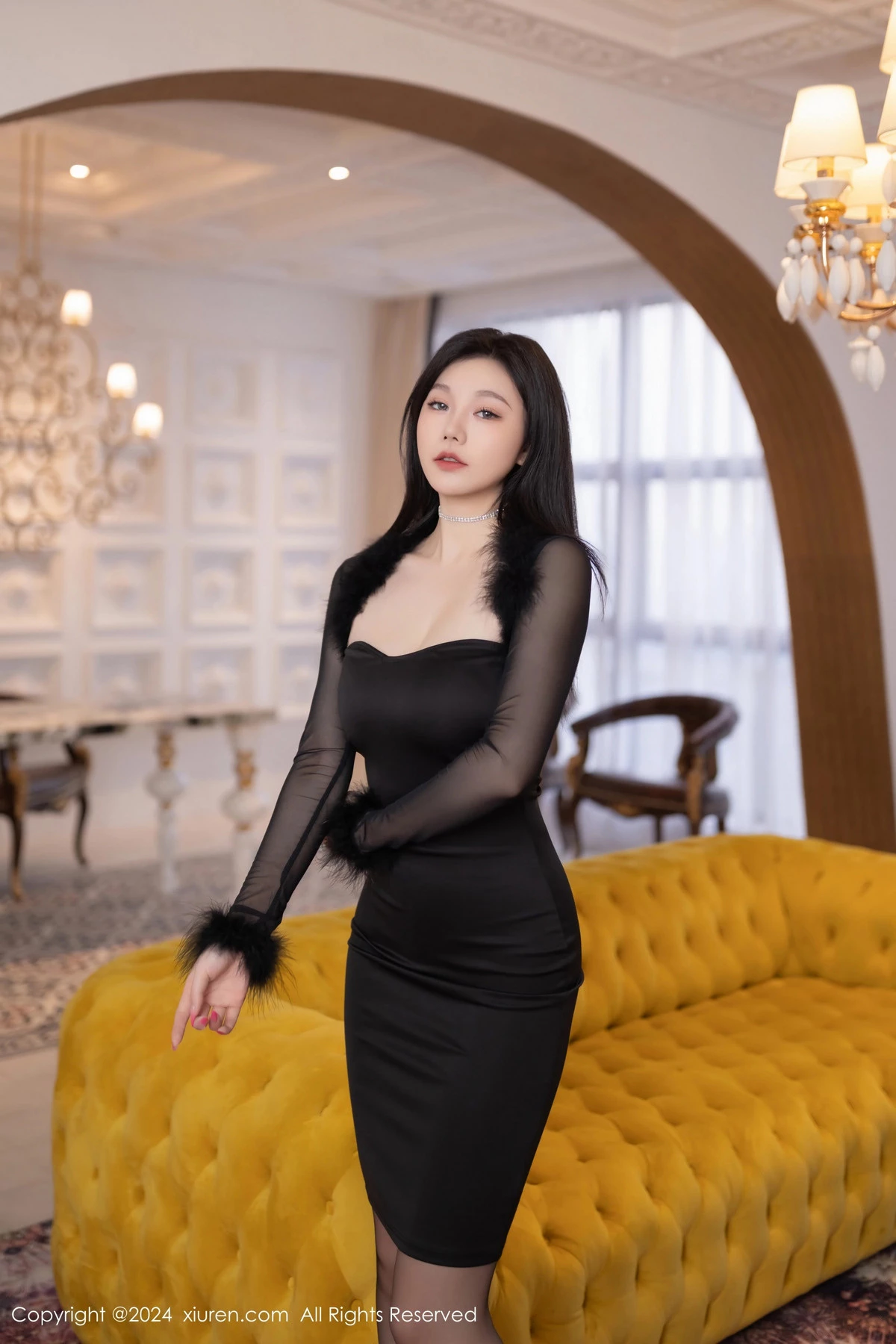 秀人集.com_[XiuRen秀人网]No.8471_模特安然anran性感黑色礼服配超薄黑丝秀柔美身段迷人诱惑写真80P