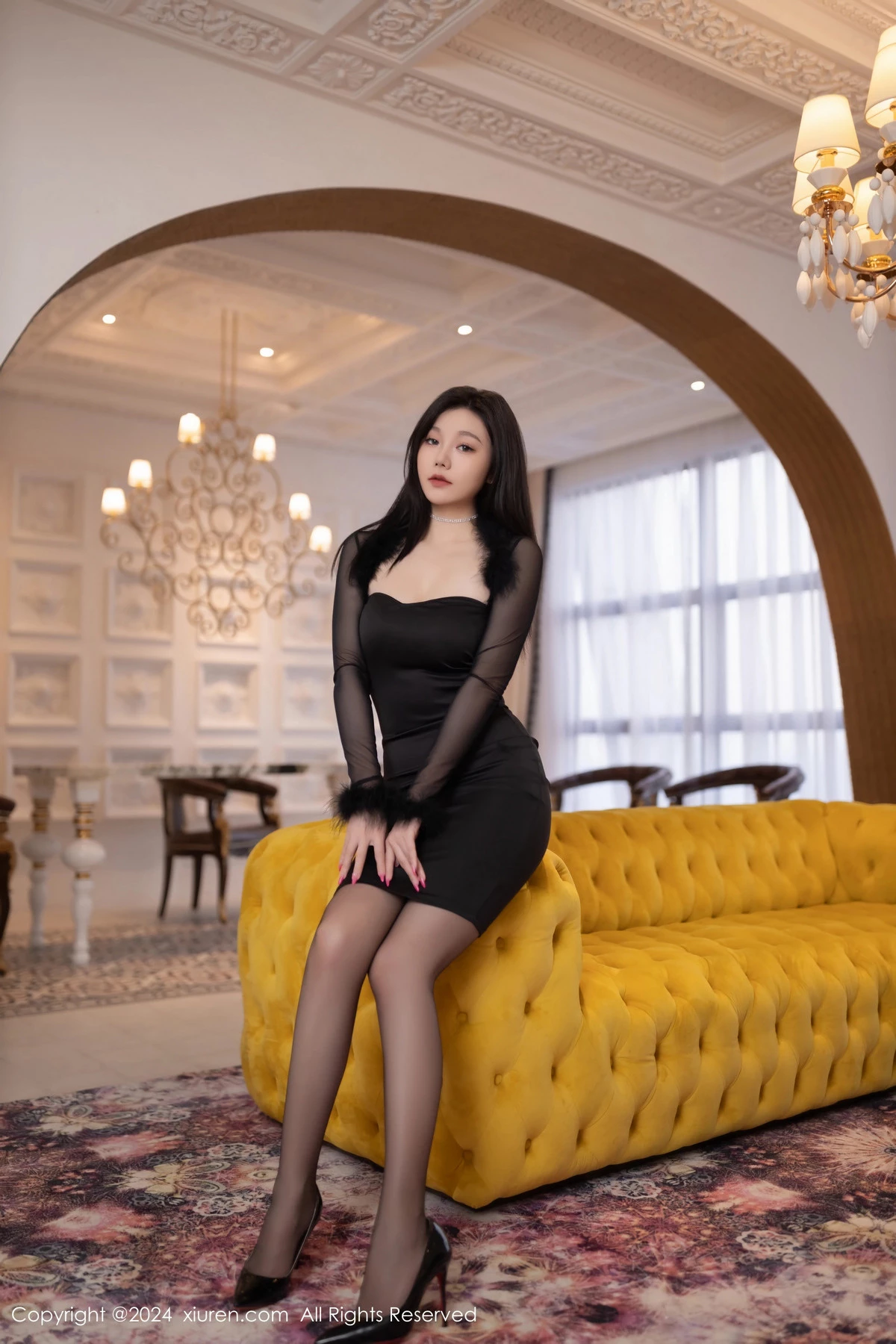 秀人集.com_[XiuRen秀人网]No.8471_模特安然anran性感黑色礼服配超薄黑丝秀柔美身段迷人诱惑写真80P