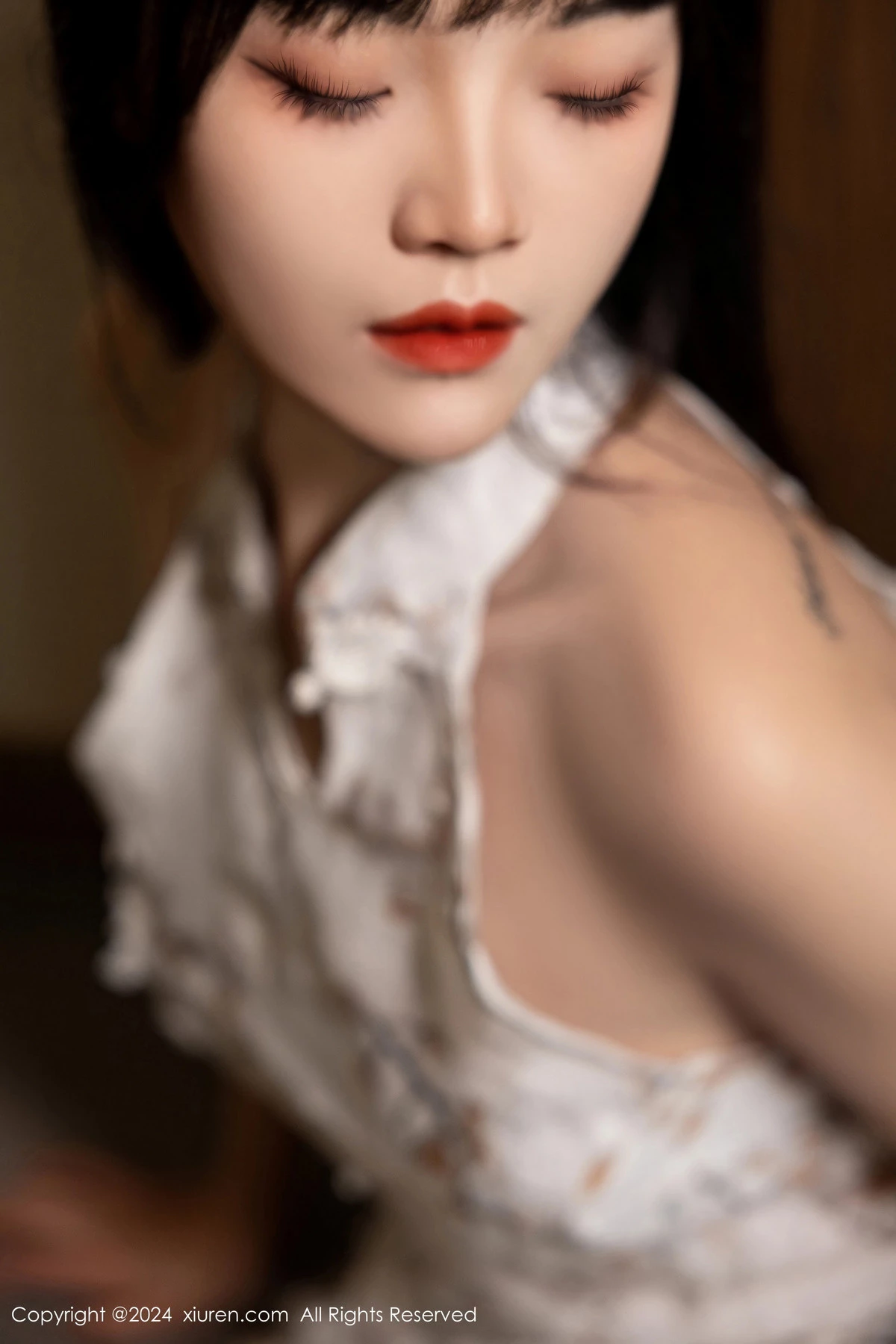 秀人集.com_[XiuRen秀人网]No.8434_模特唐安诺性感带图案连衣短裙露黑色内衣秀曼妙身姿诱惑写真59P