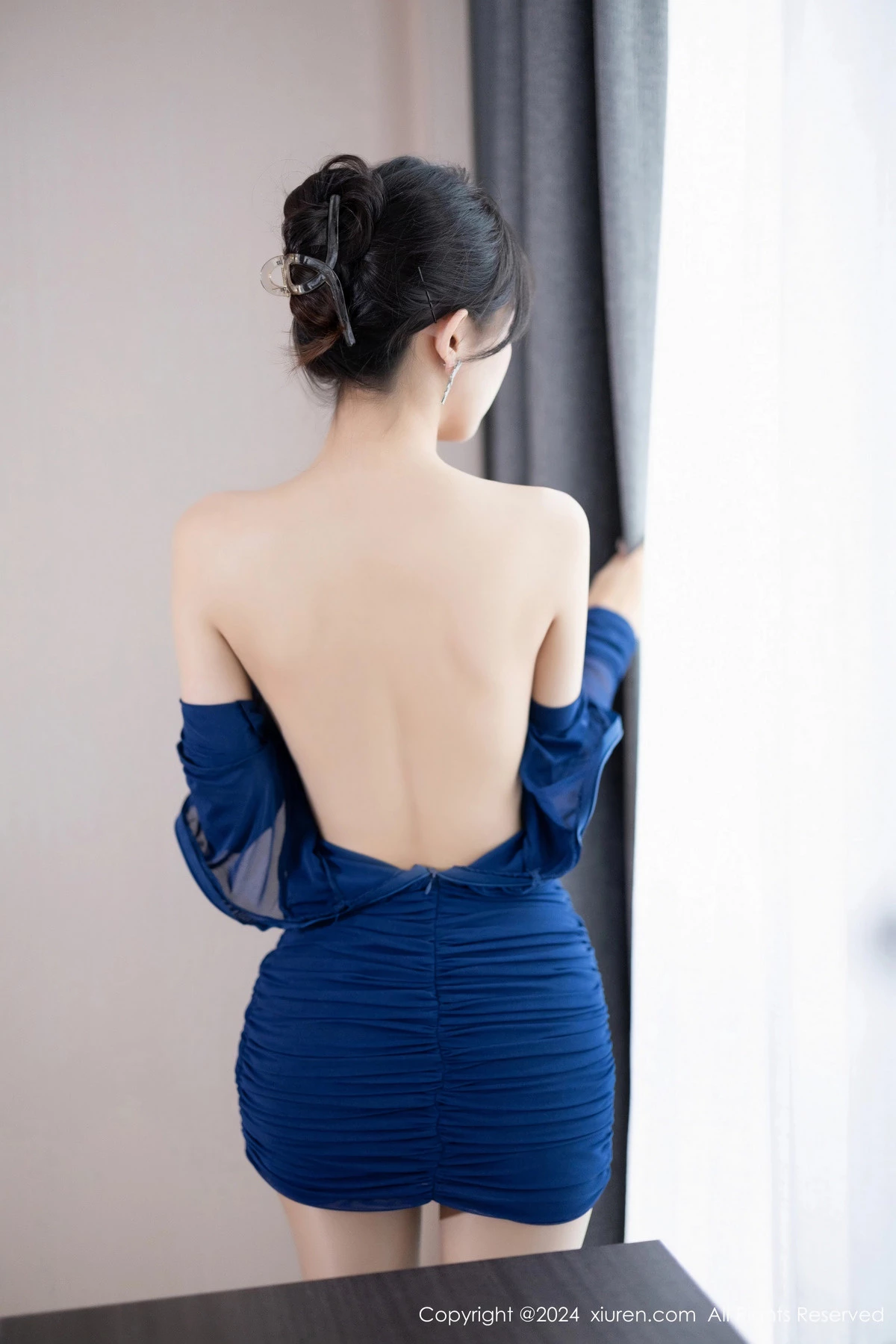 秀人集.com_[XiuRen秀人网]No.8445_模特林星阑性感蓝色连衣短裙+黑色轻透连衣短裙配丝袜诱惑写真88P