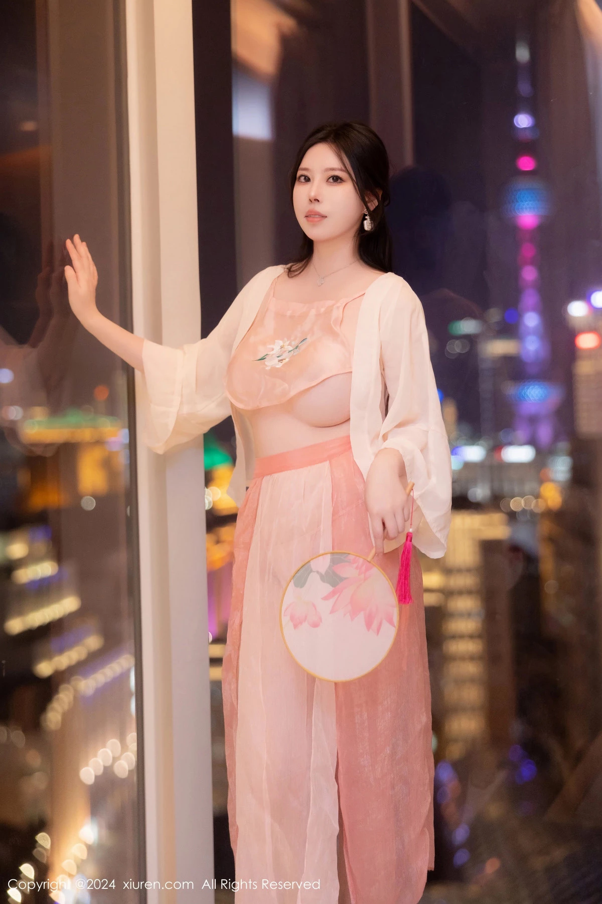 秀人集.com_[XiuRen秀人网]No.8503_模特白茹雪私房性感粉色薄纱古装服饰秀丰腴身材撩人诱惑写真73P