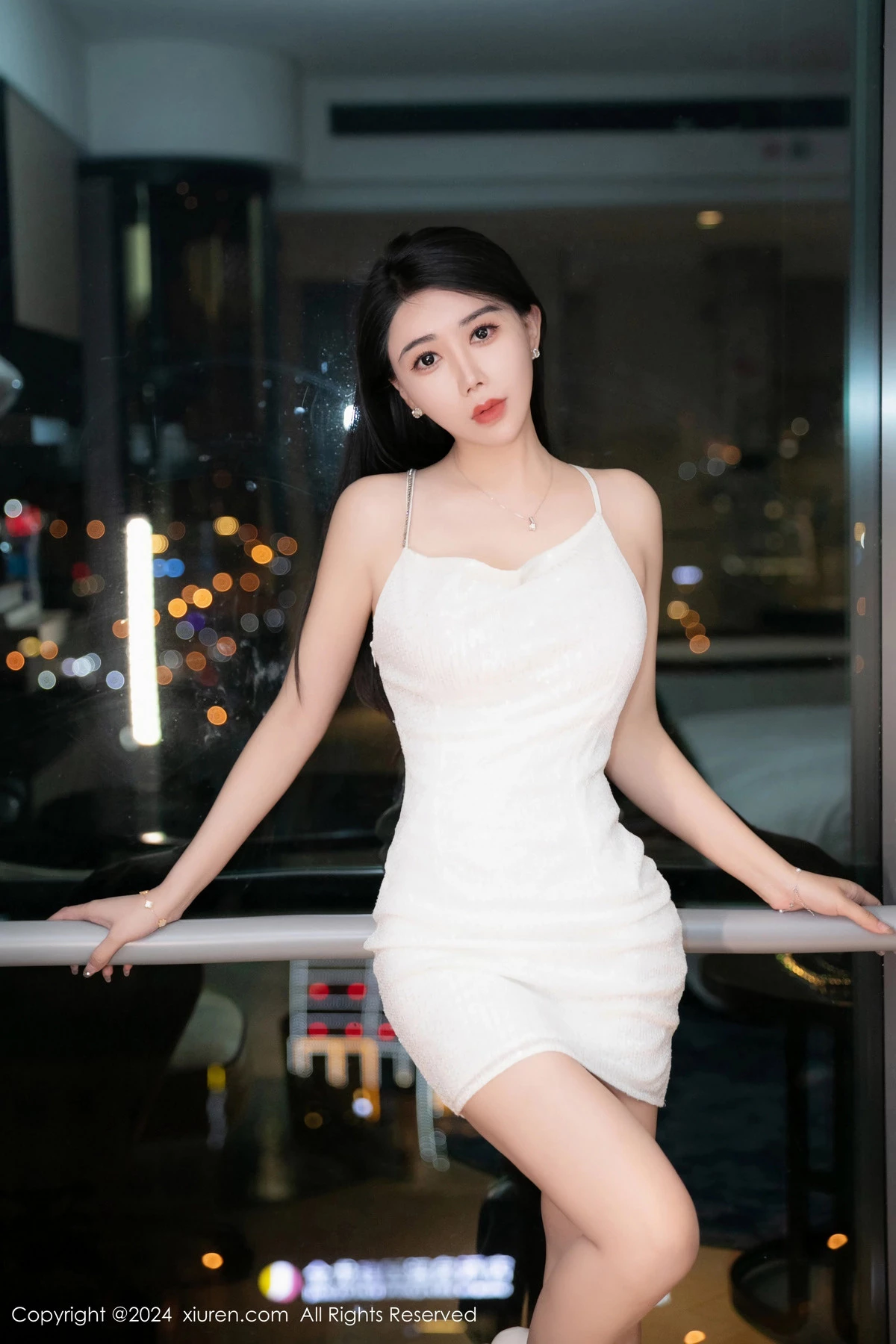 秀人集.com_[XiuRen秀人网]No.8529_模特李若汐性感白色连衣短裙露黑色情趣内衣秀惹火身材诱惑写真91P