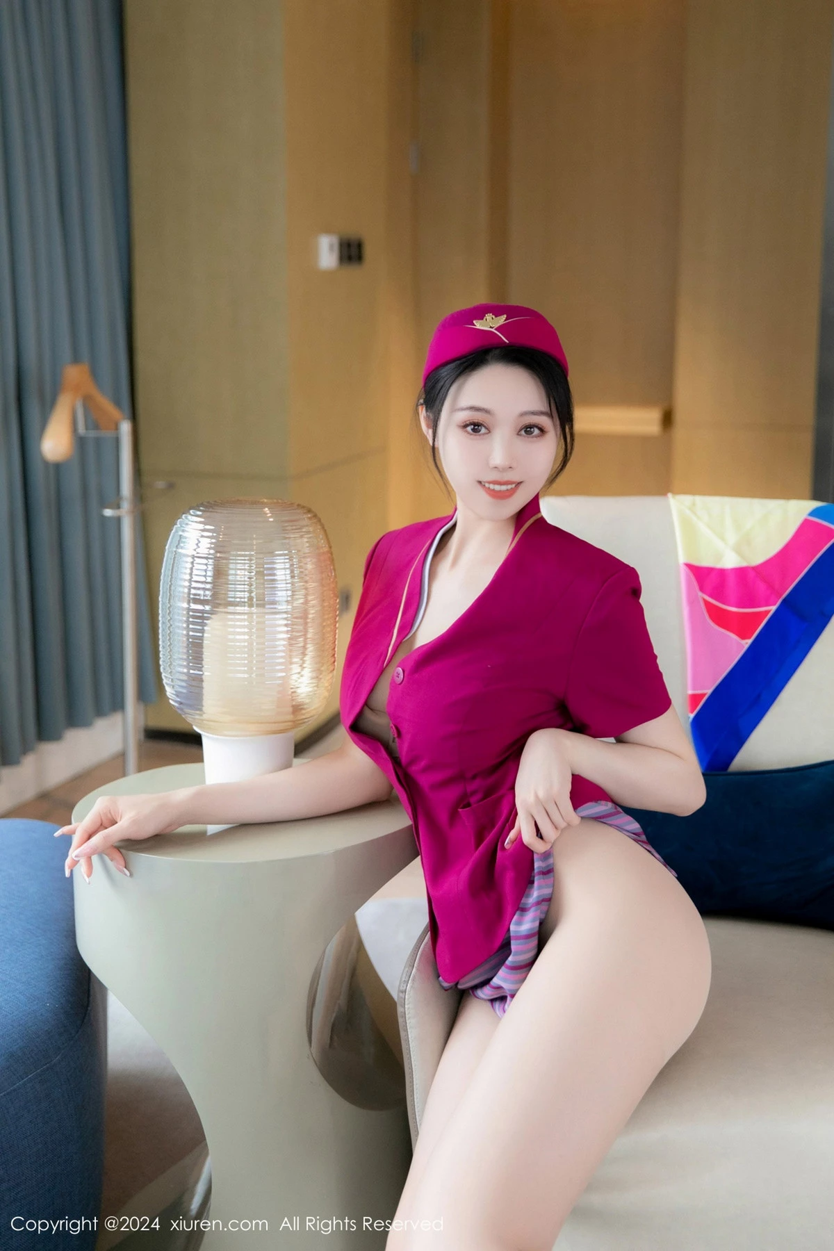 秀人集.com_[XiuRen秀人网]No.8563_模特清妙性感空姐制服配超薄无内肉丝秀完美身材迷人美腿写真89P