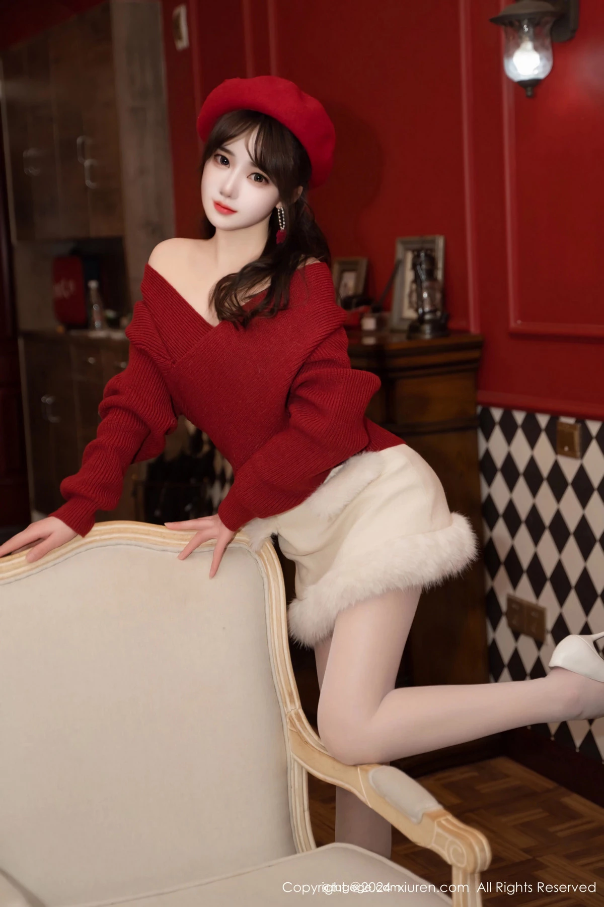 秀人集.com_[XiuRen秀人网]No.8551_模特林月月私房性感红色毛衣配开档肉丝秀柔美身姿完美诱惑写真81P