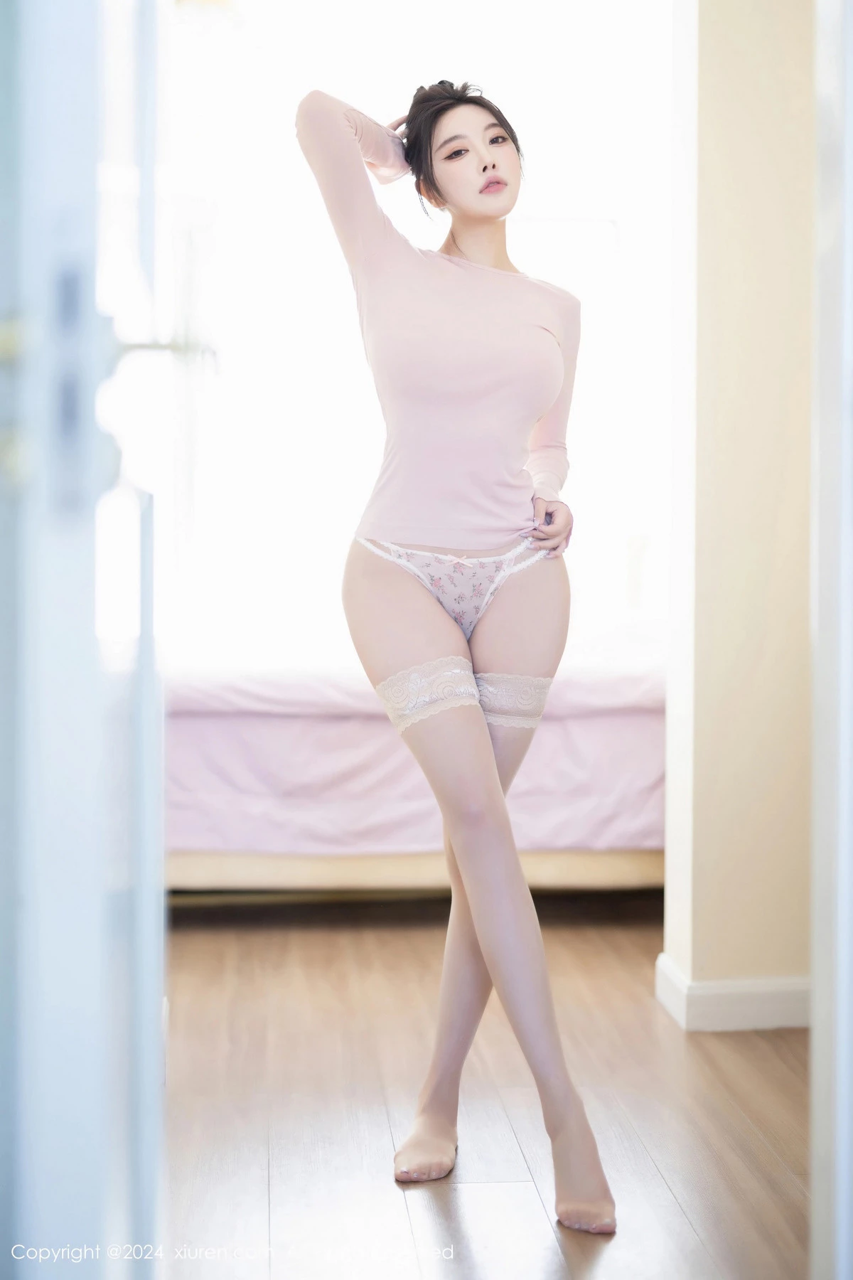 秀人集.com_[XiuRen秀人网]No.8570_女神杨晨晨Yome性感白色连衣短裙配白丝吊袜秀完美身材诱惑写真80P