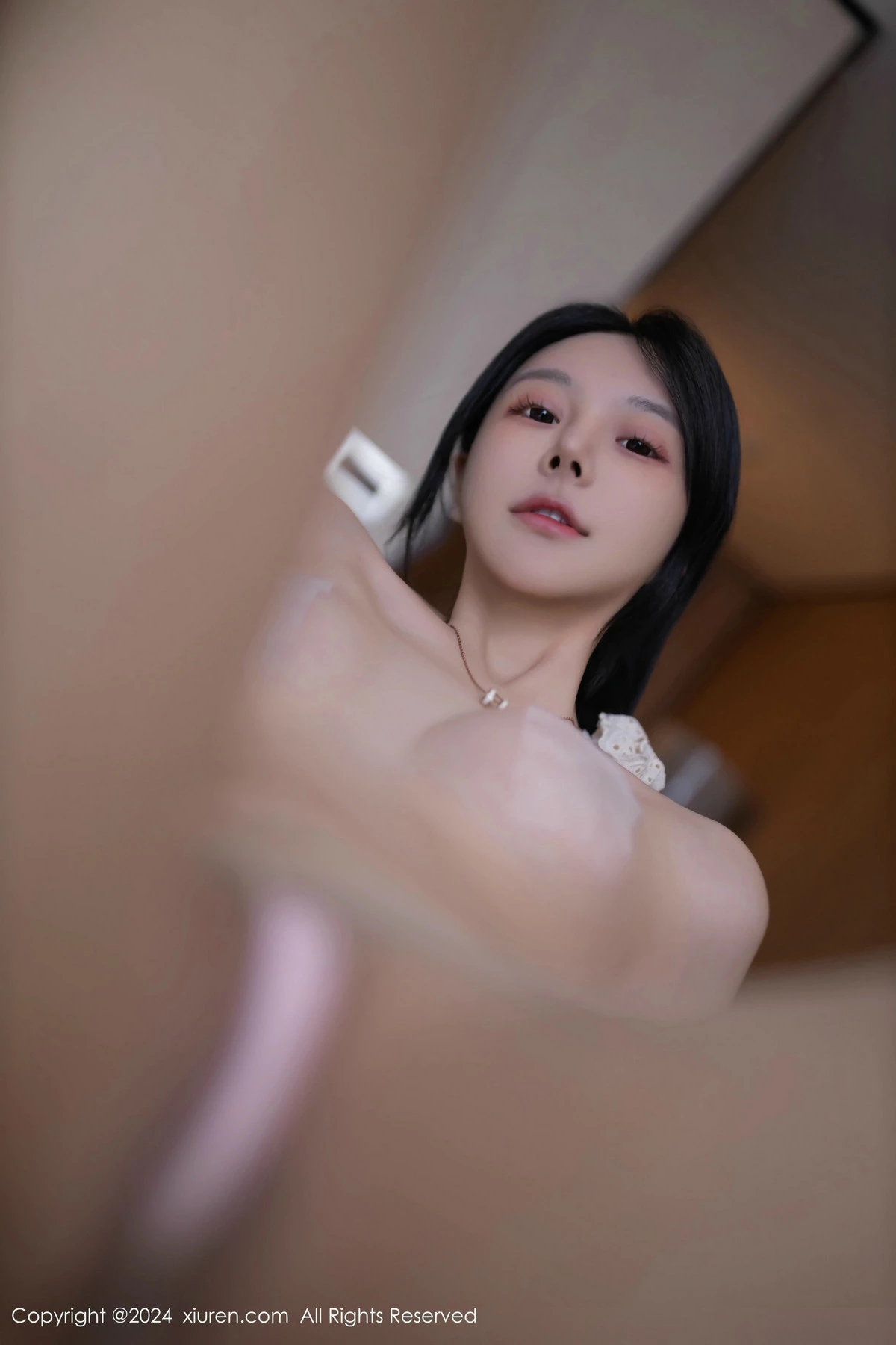 秀人集.com_[XiuRen秀人网]No.8597_模特幼幼性感浅蓝色连衣短裙配超薄肉丝秀完美身材迷人诱惑写真80P